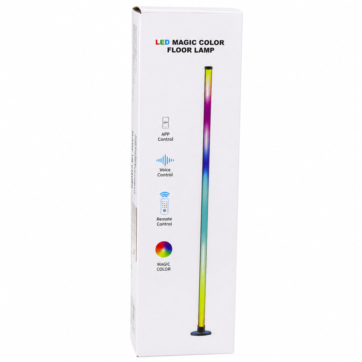Lampă de podea LED Rgb de colț Mod muzică Aplicație de comandă de la distanță 90 cm