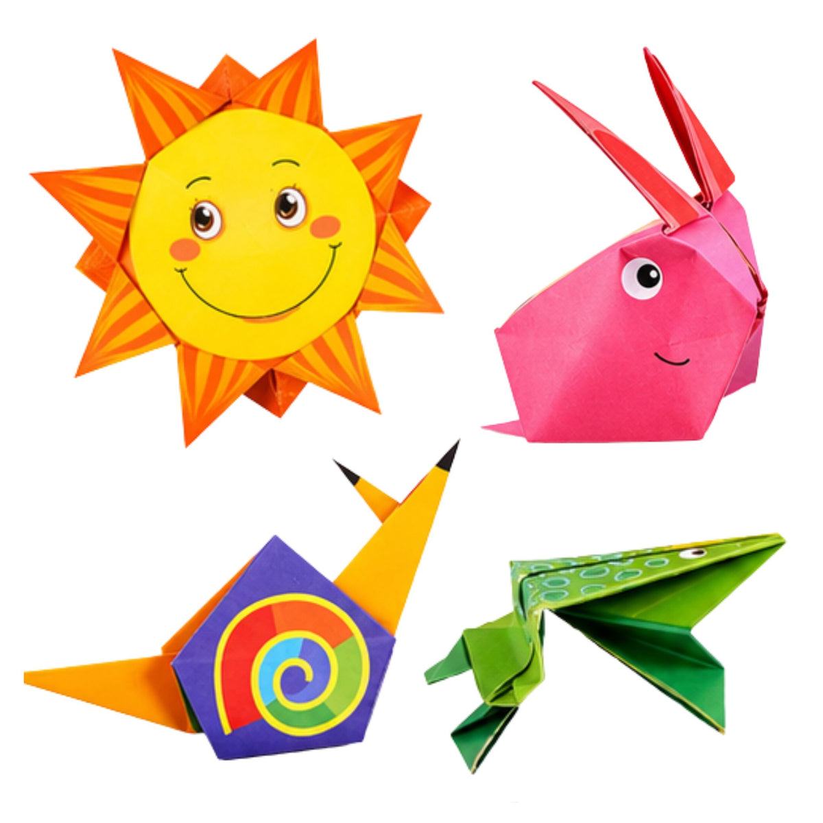 Origami Kit Colored Paper Instruction Booklet 100 Sheets