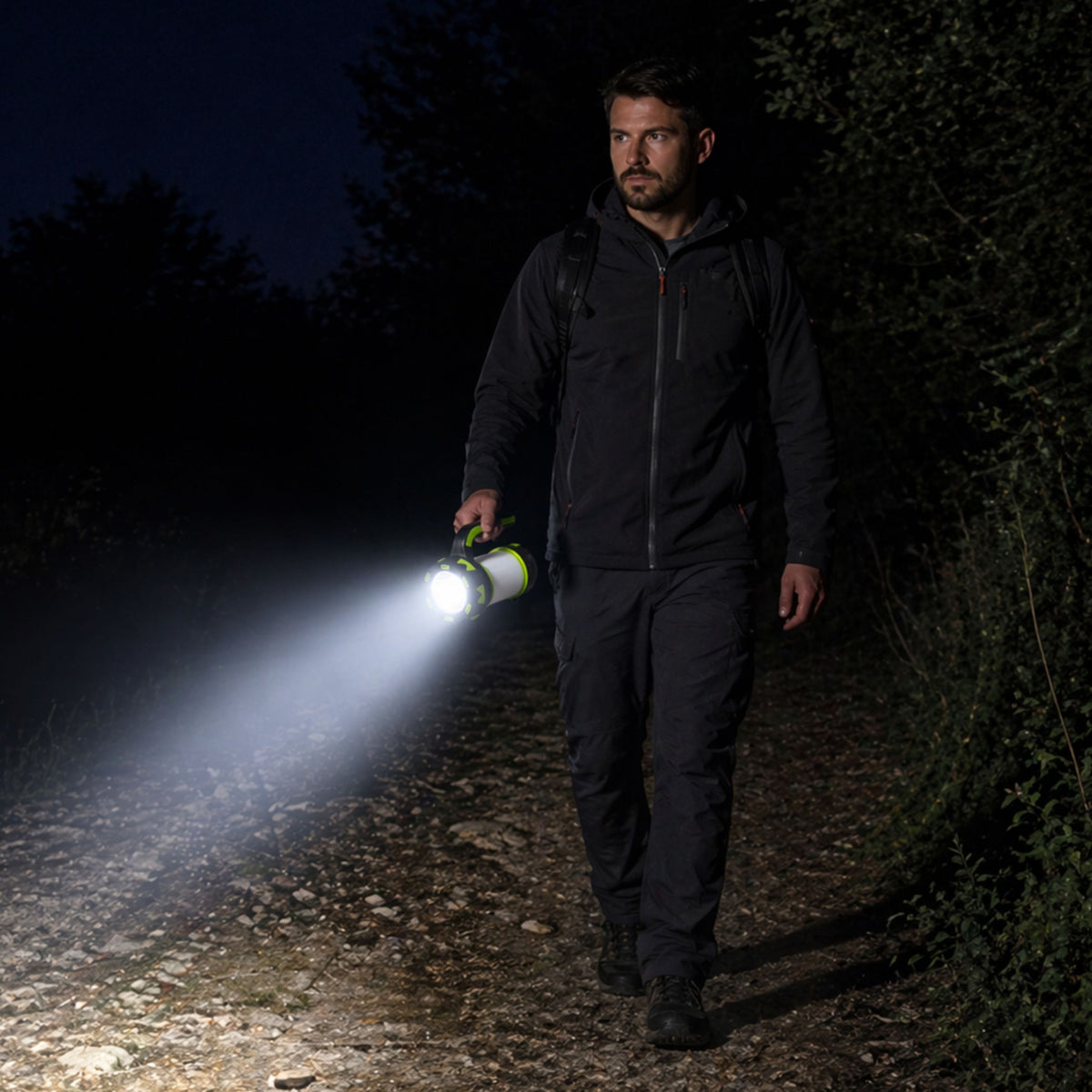 Lanterna Led Lâmpada 2em1 Camping Turista Recarregável Multifuncional