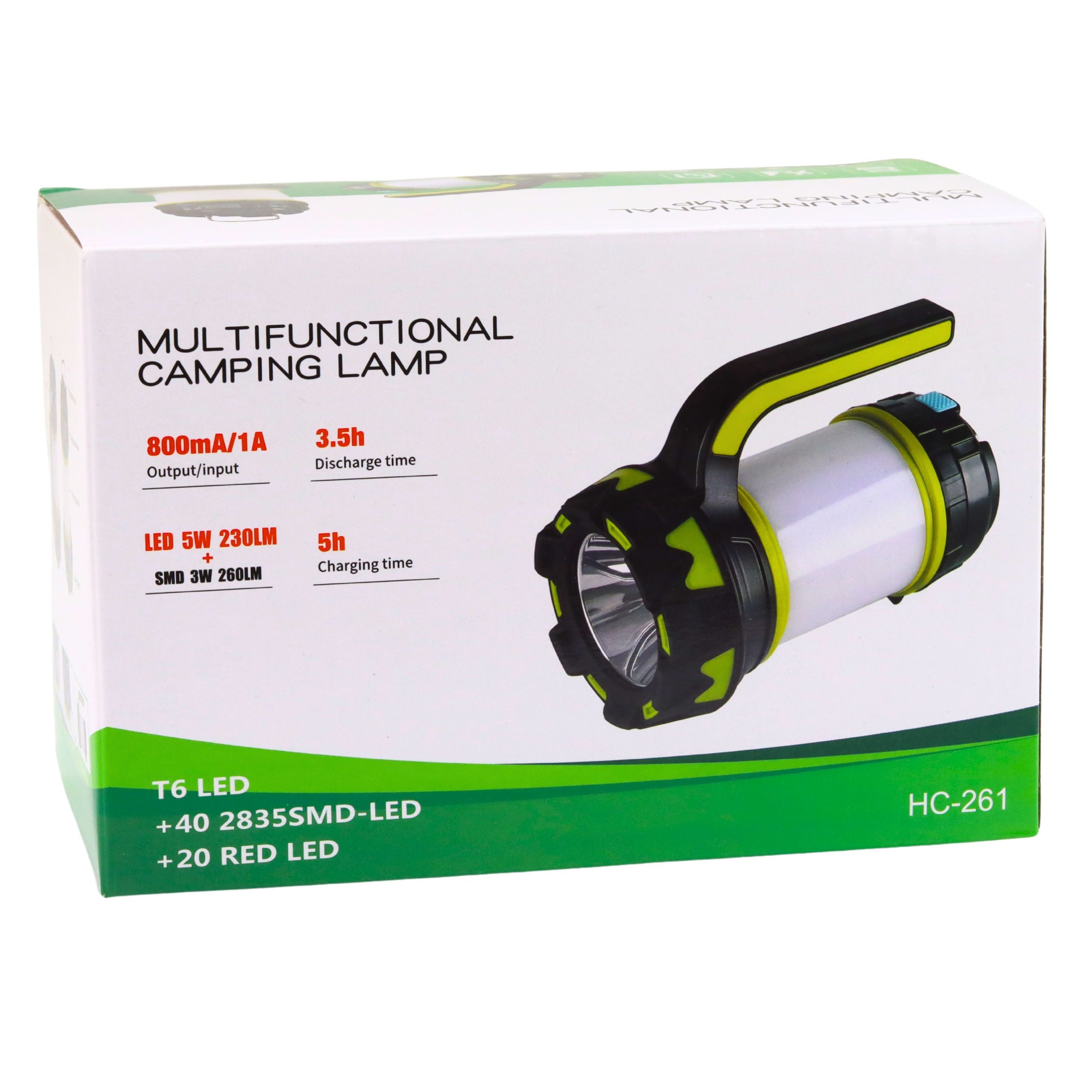 Flashlight Led Lamp 2in1 Camping Tourist Rechargeable Multifunctional