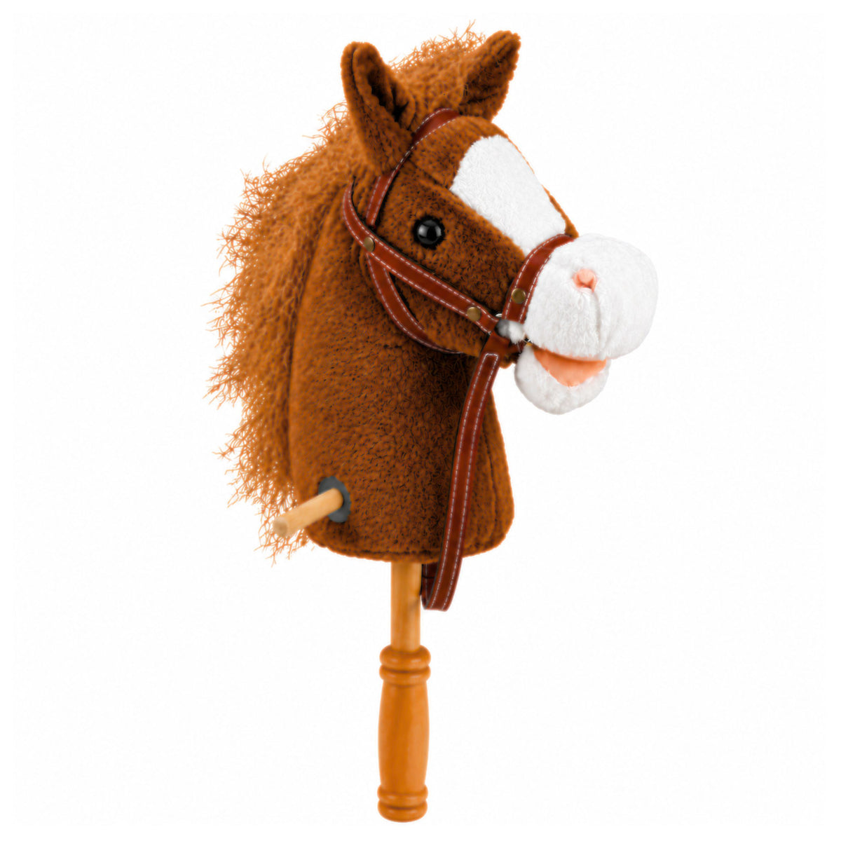 Capall Bata Caitheamh aimsire Ceann Capall Galloping Fuaimeanna Comharsanachta Donn 100 Cm