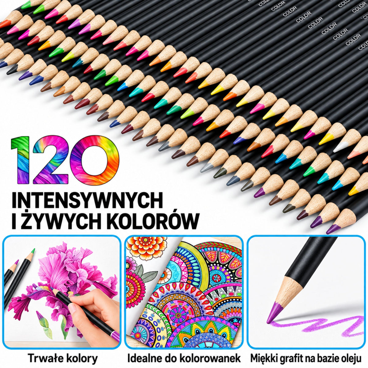 Set Of Pencils In Pencil Case 2 Sketchbooks Case 120 Pcs.