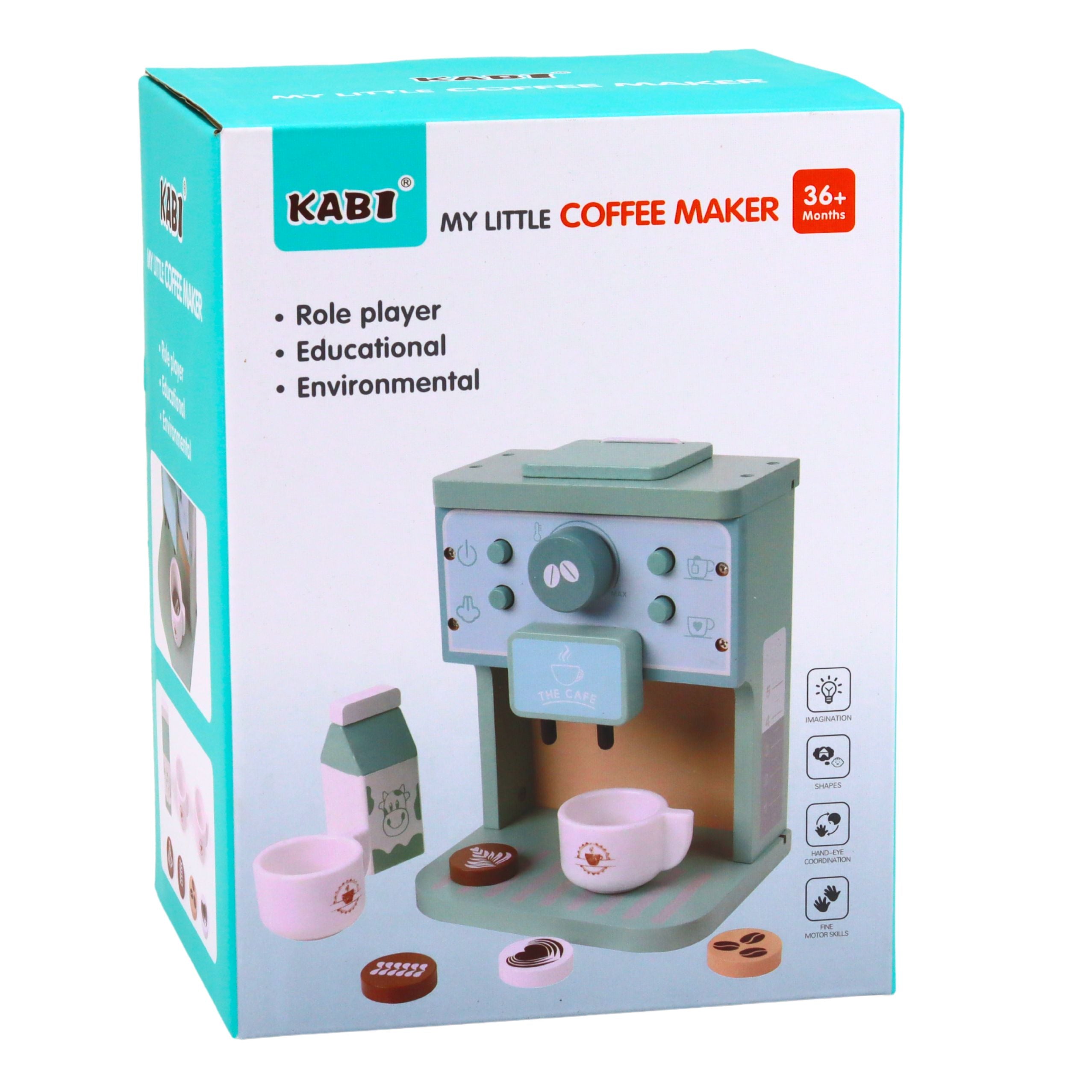 Wooden Set Of Coffee Maker Cups Milk Accessories For Children