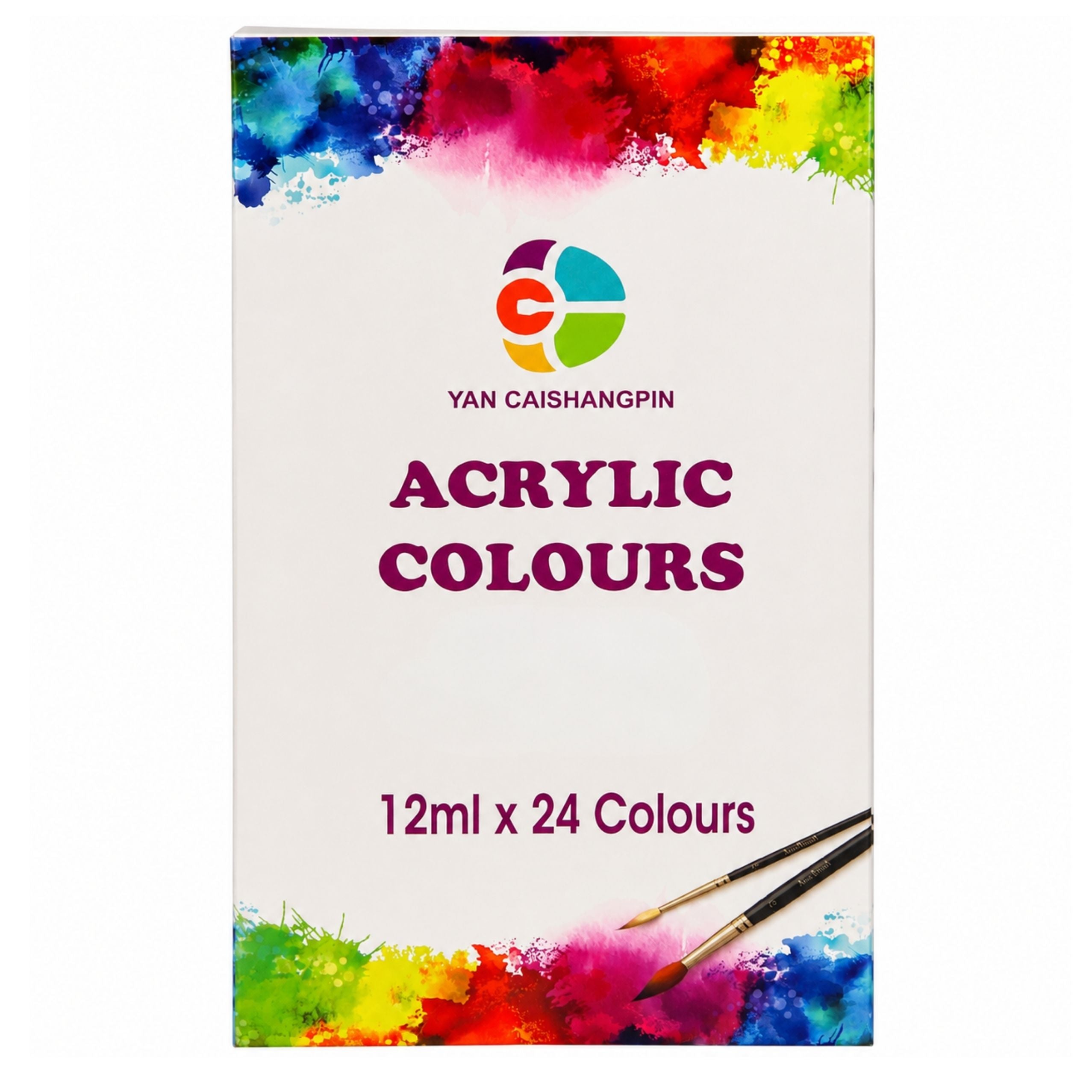 Artistic Painting Set: Easel 12 Canvases 24 Acrylic Paints Brushes