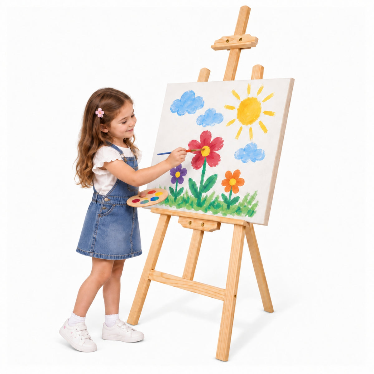 Large Solid Wood Painting Easel Wooden Tripod 150 Cm
