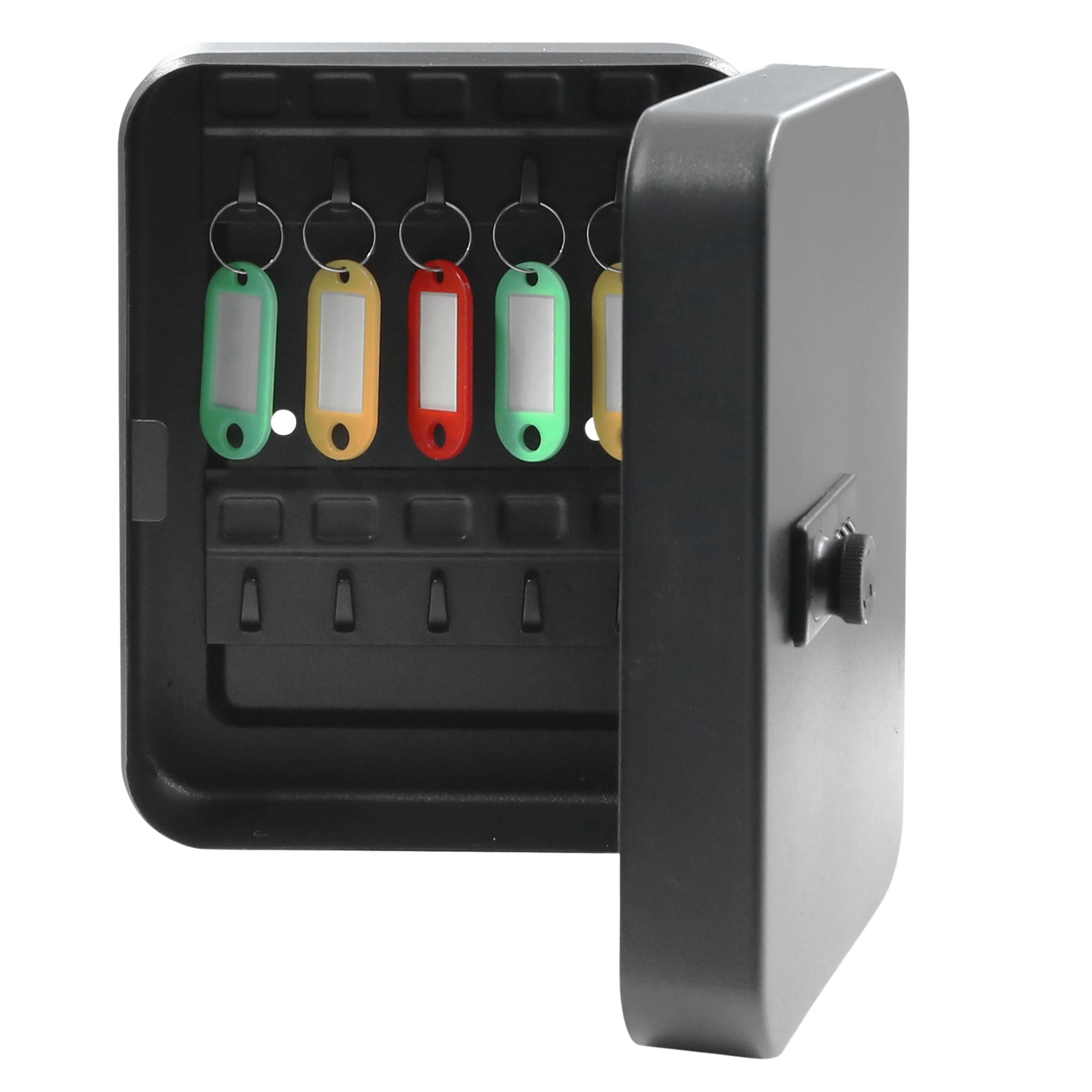 Metal Key Box With Digital Code 48 Hooks Black Stickers
