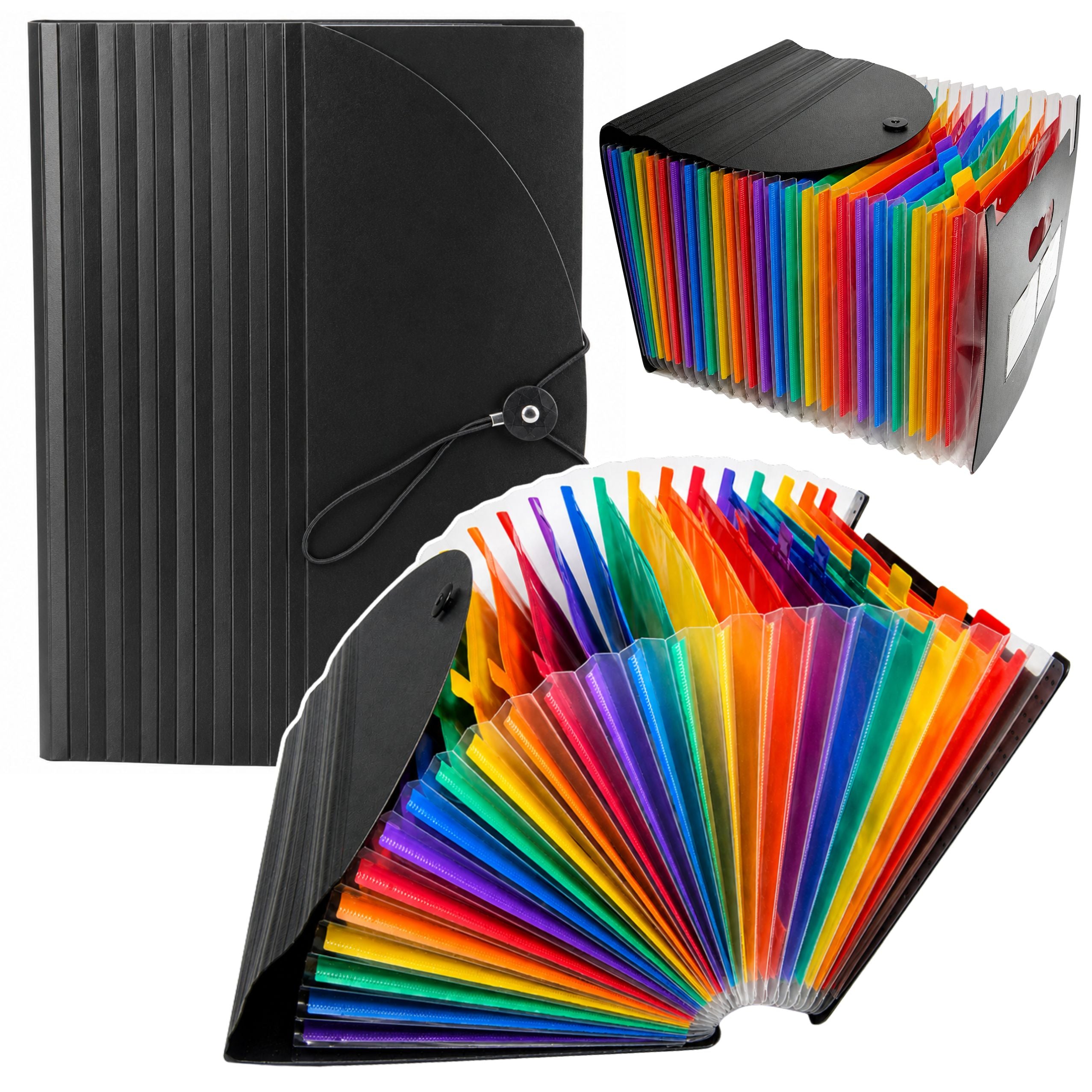 Folder Organizer For Documents 25 Compartments A4 Black