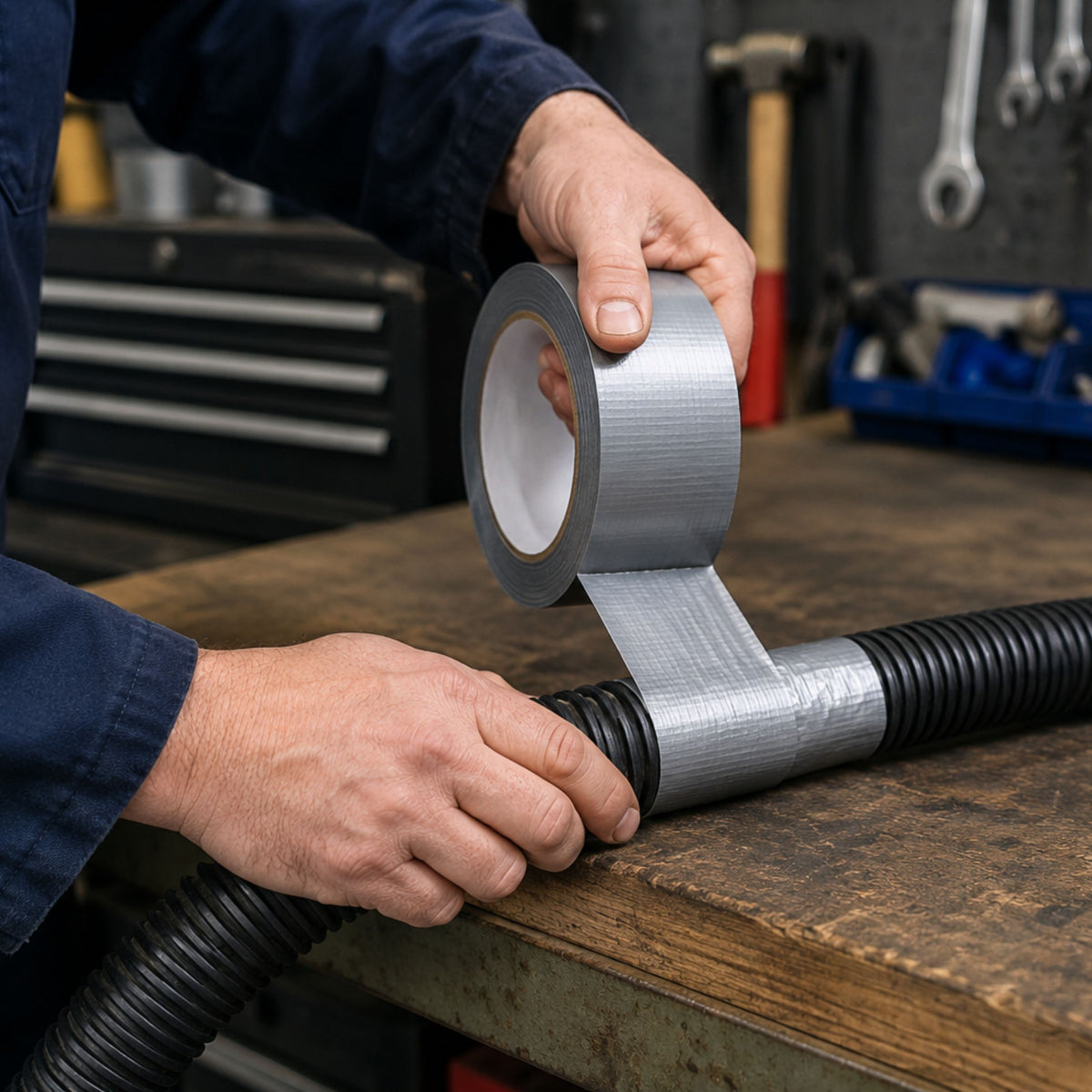 Gray Reinforced Repair Tape Strong Silver 48mm X 15m