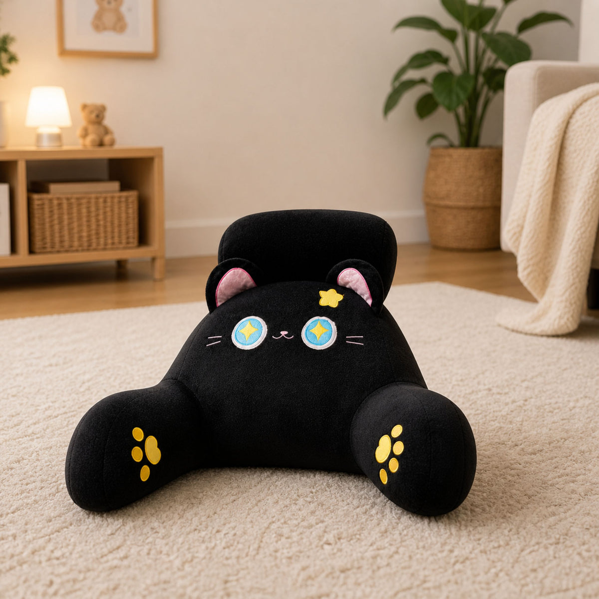 Dossier Fauteuil Support Dos Pour Fauteuil Lit Chat Noir 60 X 40 Cm