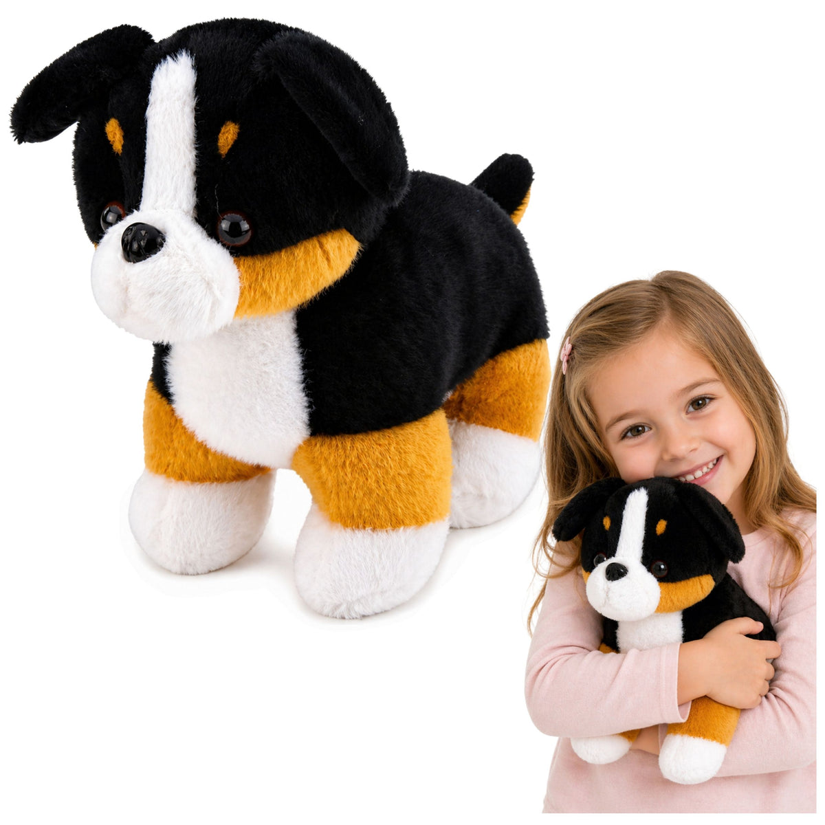 Plush Soft Dog Cuddly Toy Bernese Mountain Dog 30x30 Cm