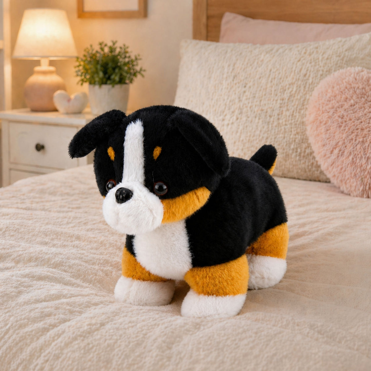 Plush Soft Dog Cuddly Toy Bernese Mountain Dog 30x30 Cm