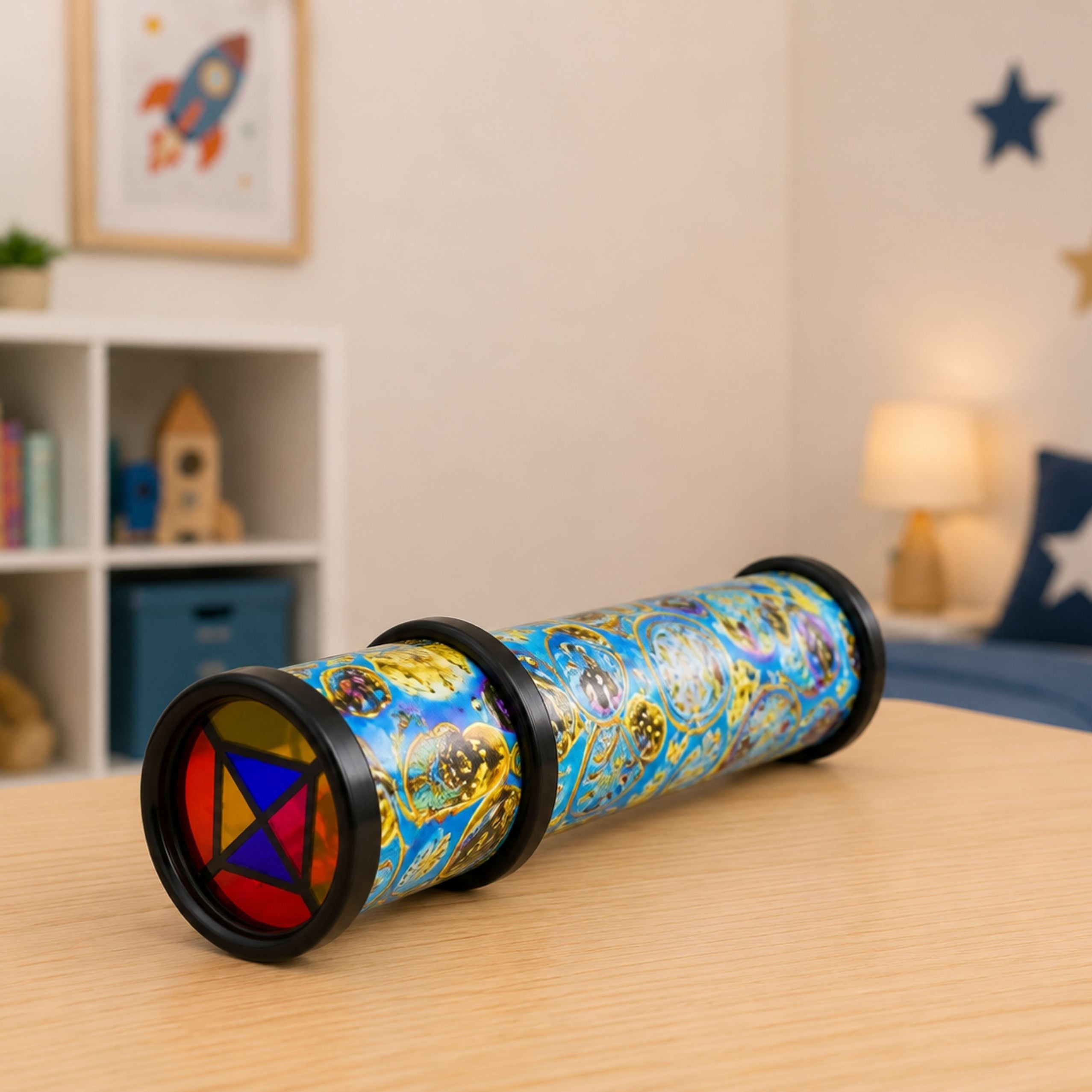 Children's Rotating Kaleidoscope Colorful Patterns Blue 21 X 5 Cm