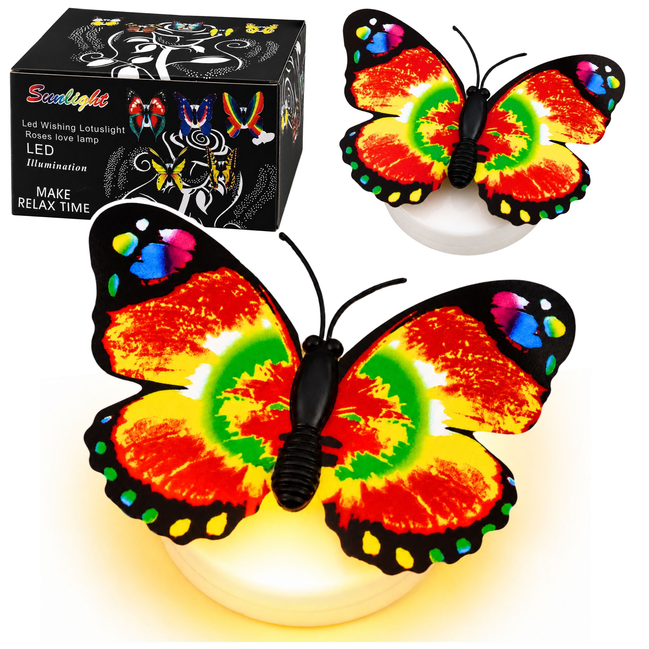 Glowing Butterfly Led Decoration For Sticking Self-adhesive 6x5 Cm