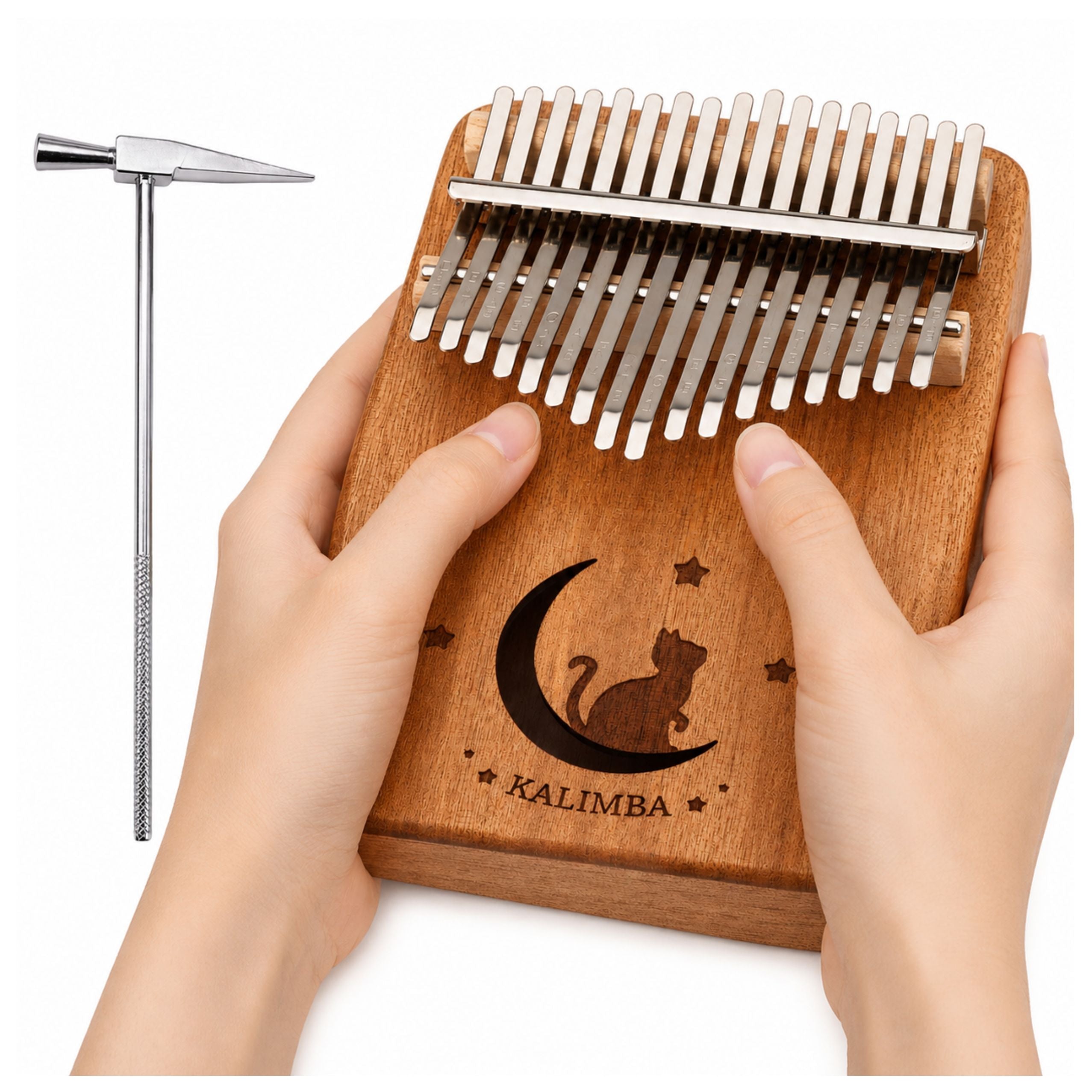Kalimba 17 Keys Wooden Musical Instrument Accessories Bag
