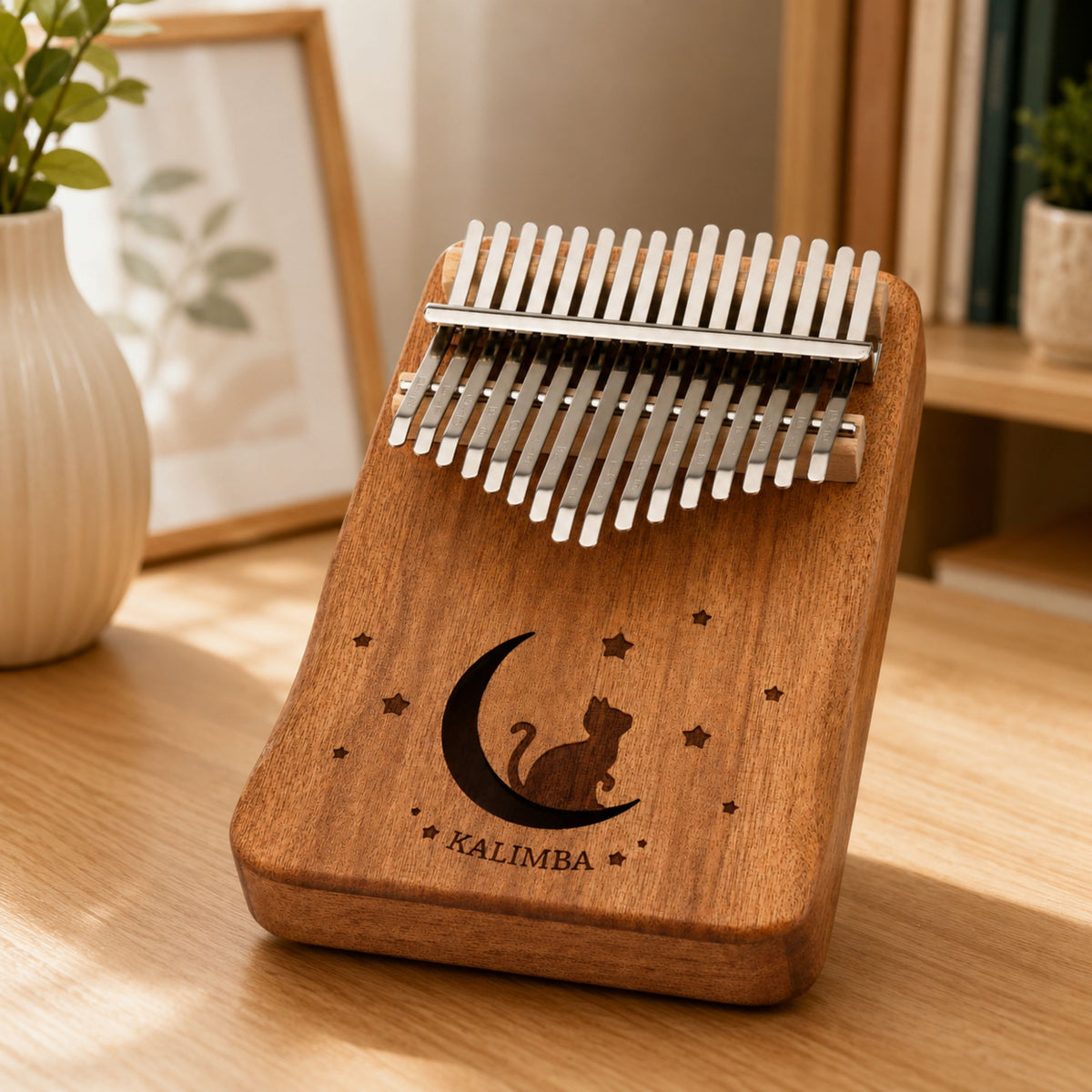 Kalimba 17 teclas Bolsa de accesorios para instrumentos musicales de madera