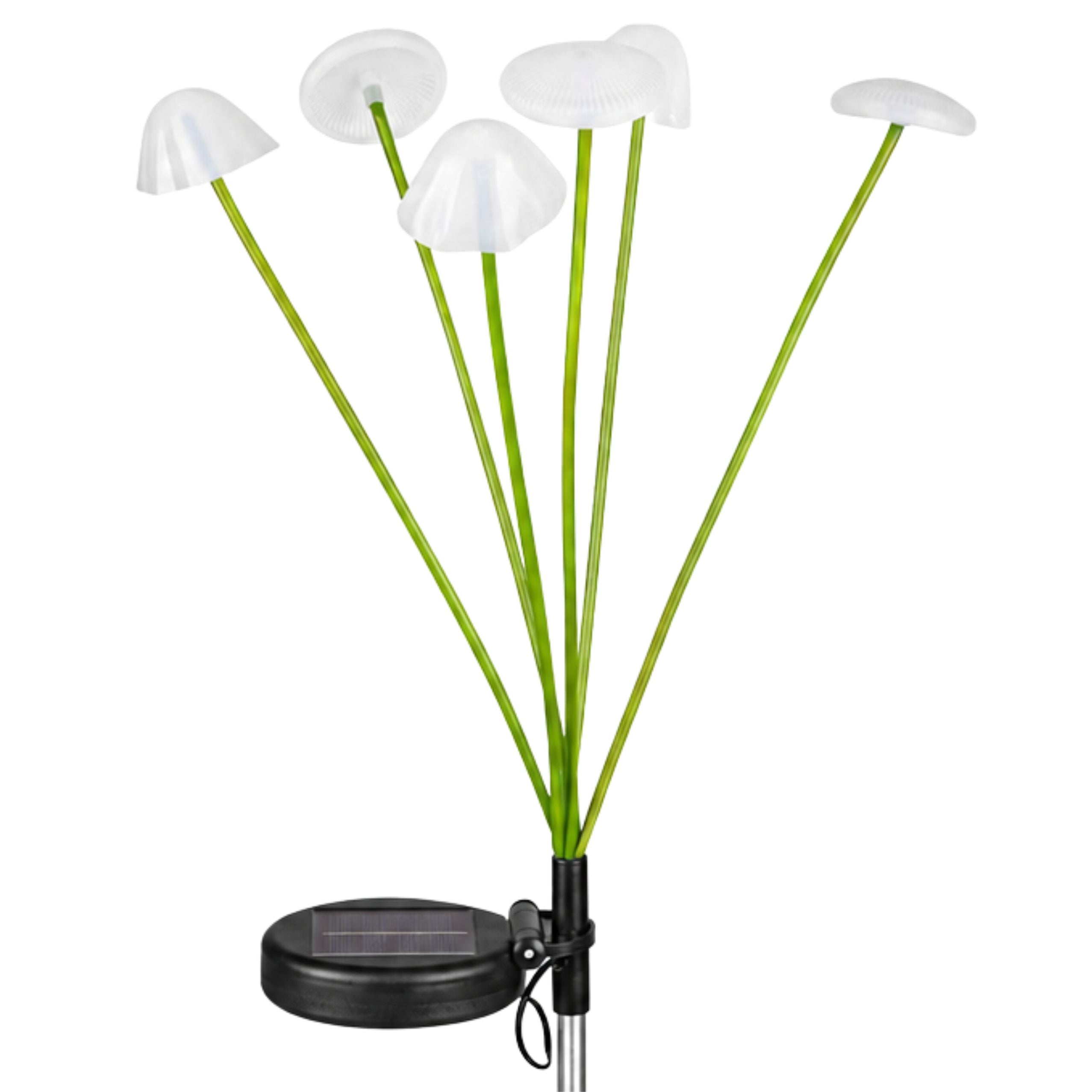 Solar Garden Lamp Decorative Mushrooms Warm Led Light 70cm