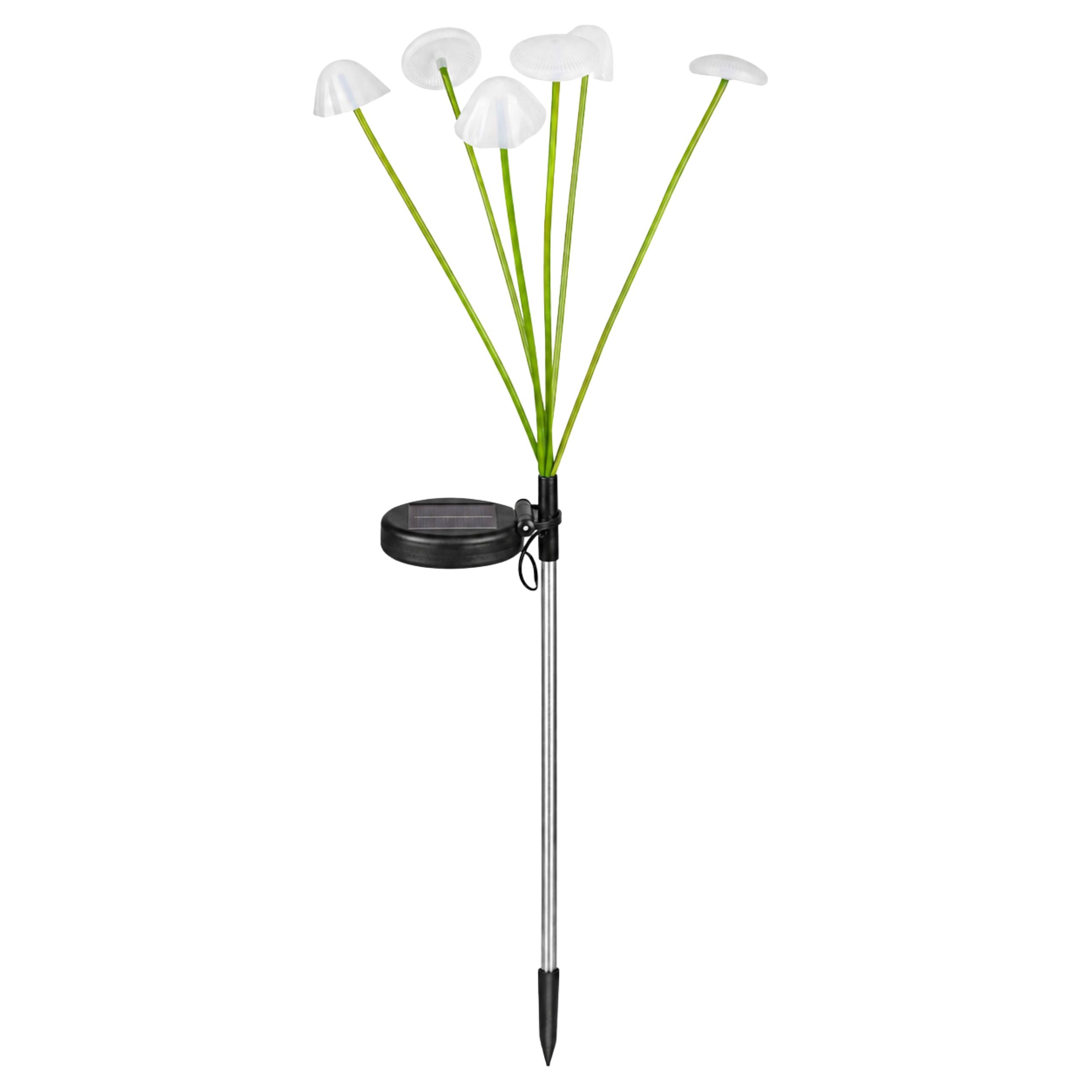 Solar Garden Lamp Decorative Mushrooms Warm Led Light 70cm