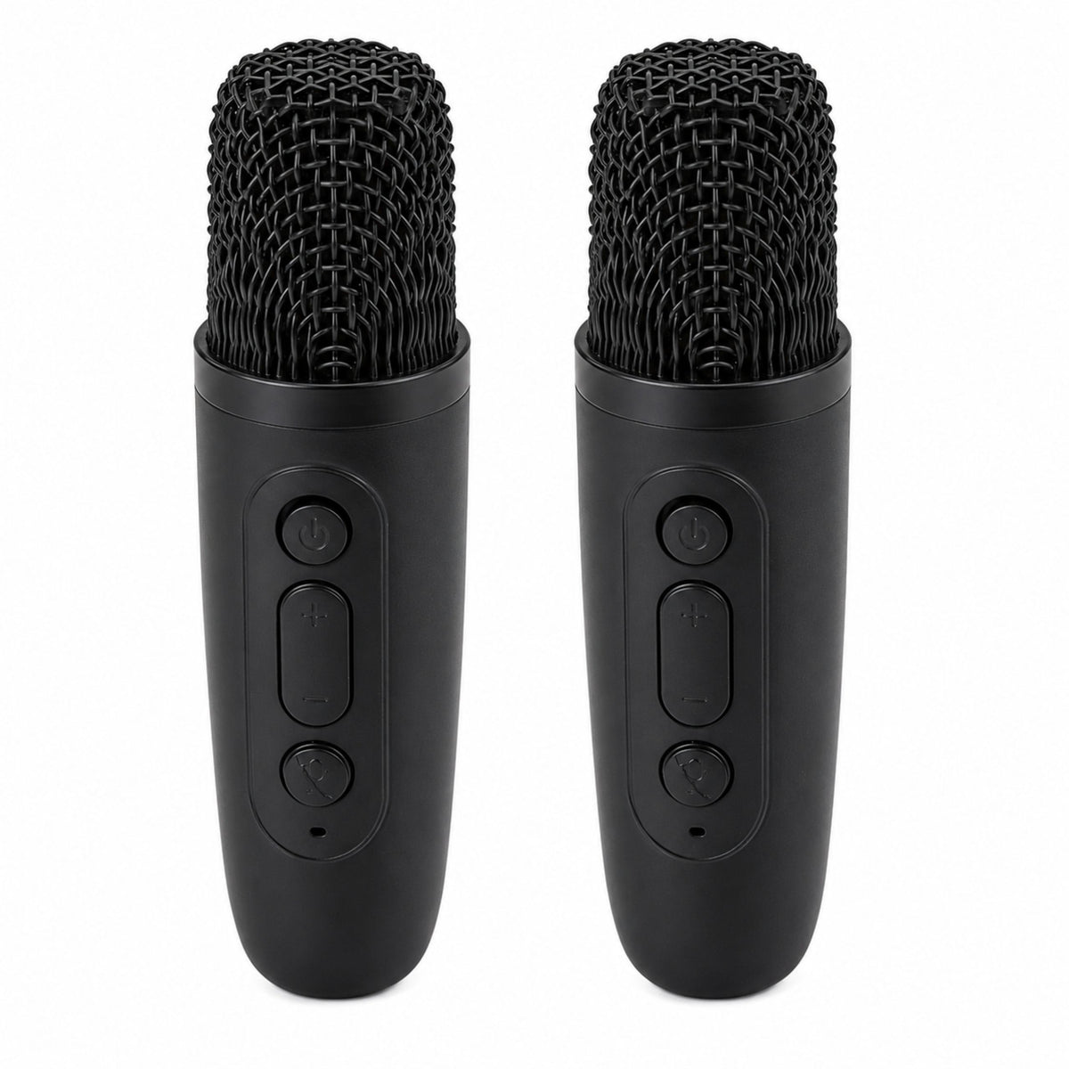 Karaoke Set Bluetooth Speaker Two Microphones Led Lights Black