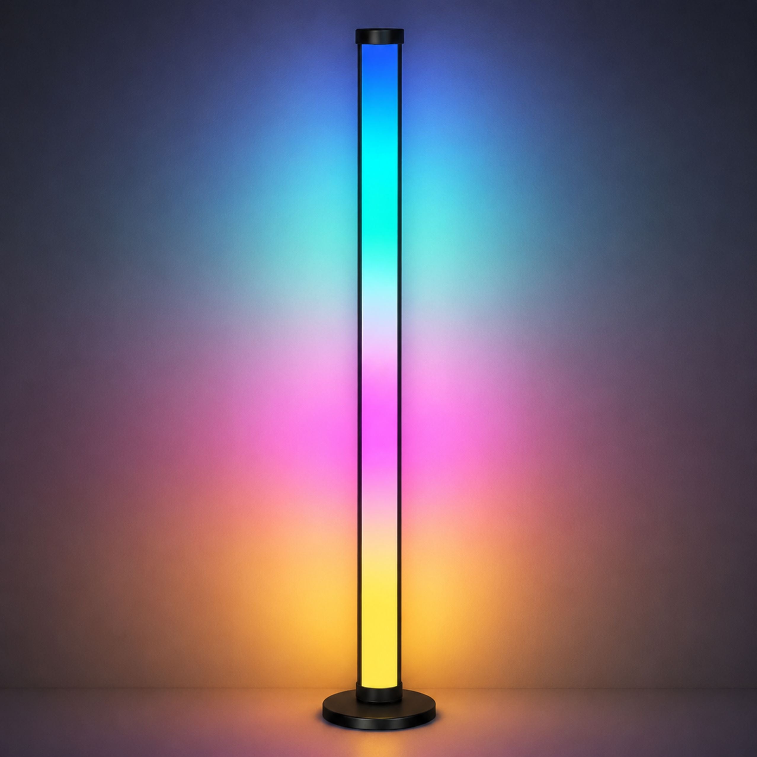 Smart Floor Lamps Colorful Rgb Led Lights Remote Control App 125cm 2 Pcs.