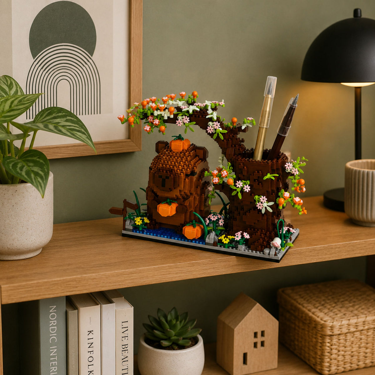 Capybara Building Blocks Tree Pen Organizer 1800 db.