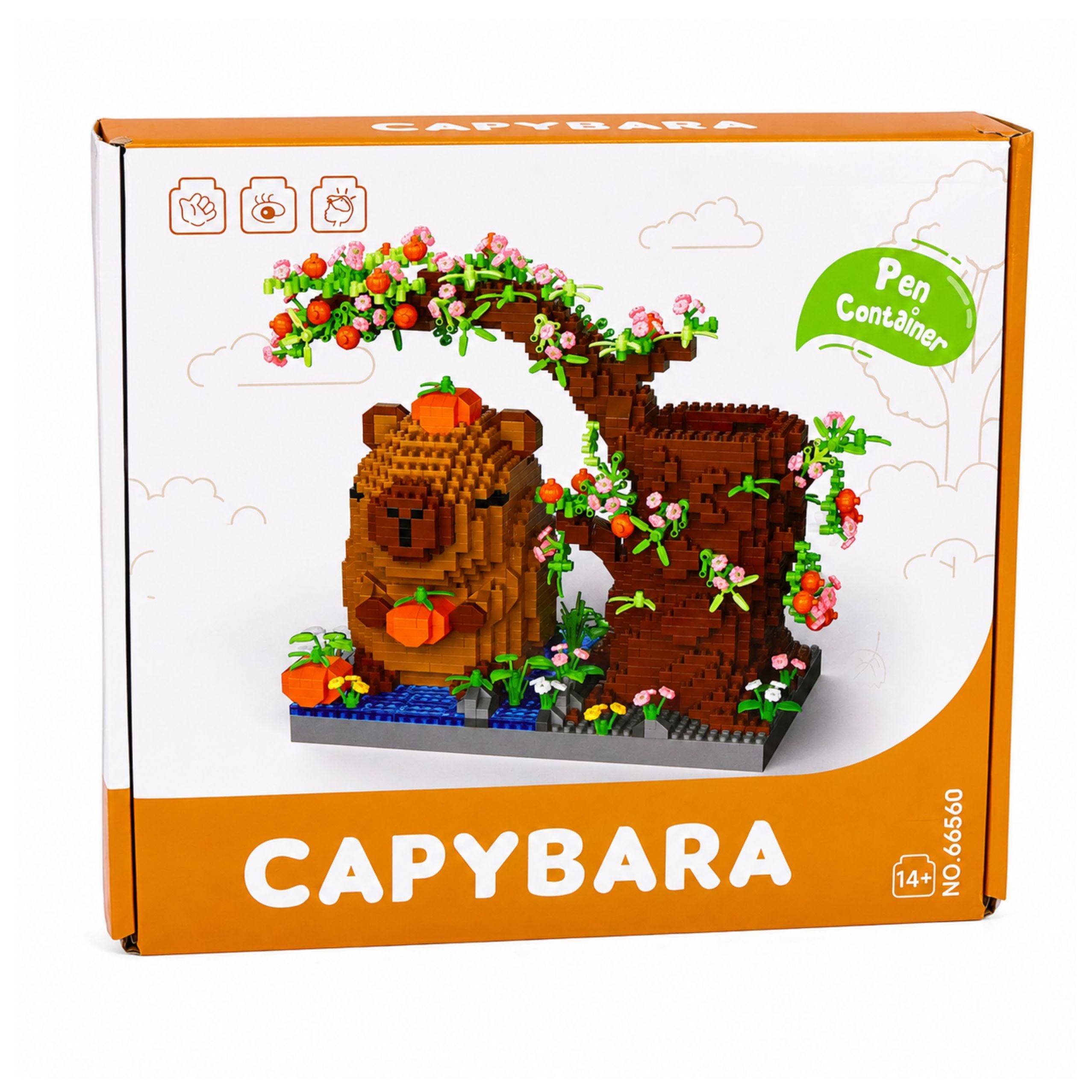 Capybara Building Blocks Tree Pen Organizer 1800 Pcs.