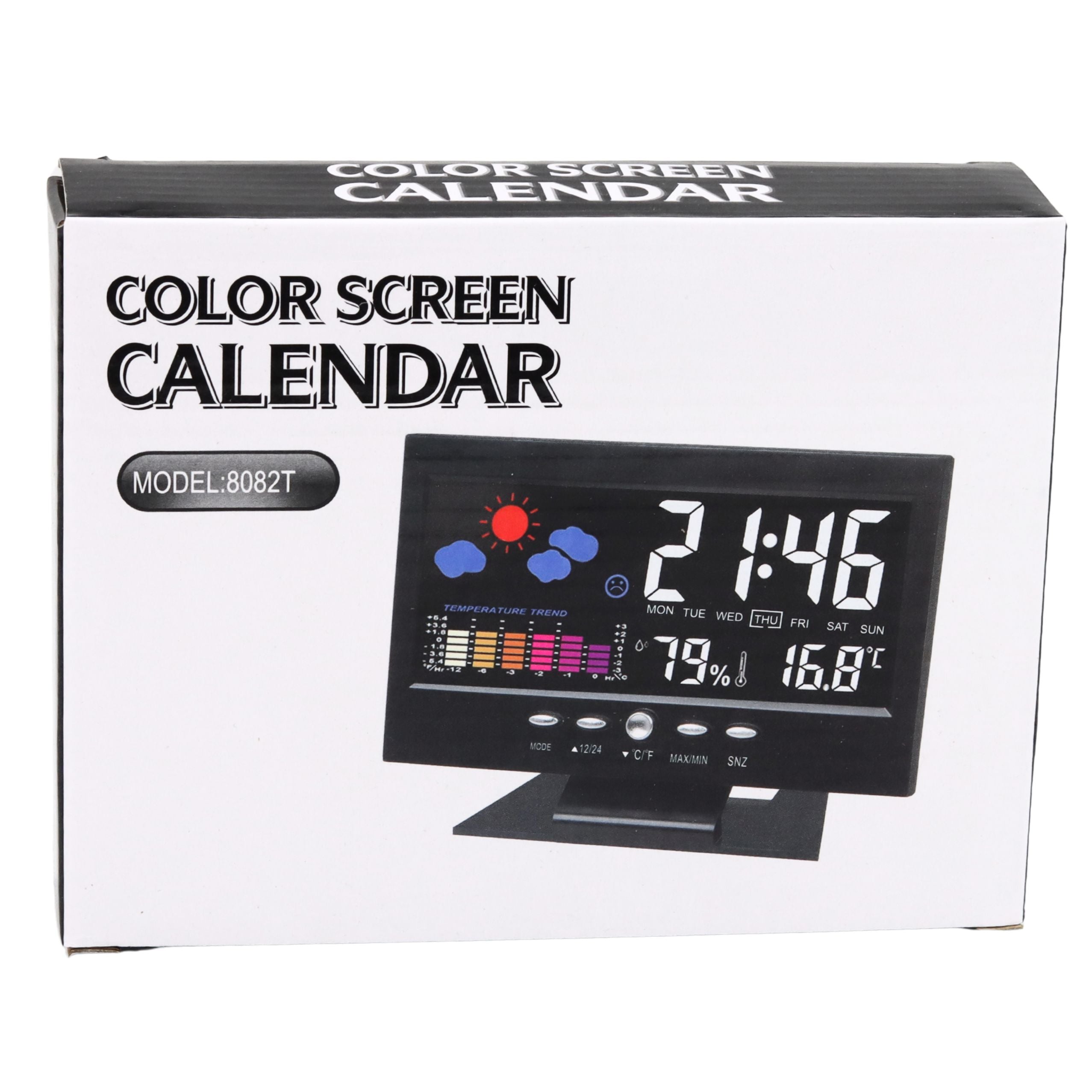 Digital Clock With Indoor Thermometer And Hygrometer Led Weather Station