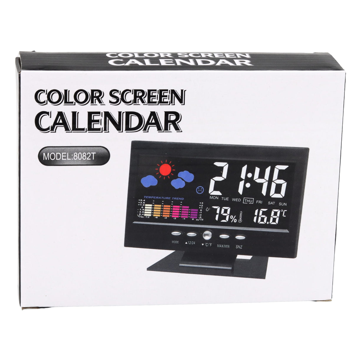 Digital Clock With Indoor Thermometer And Hygrometer Led Weather Station