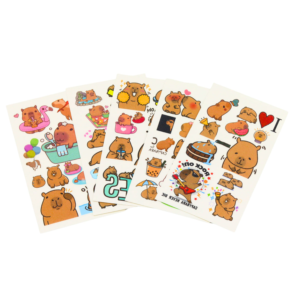 Set Of Temporary Tattoos For Kids Capybara 95 Tattoos