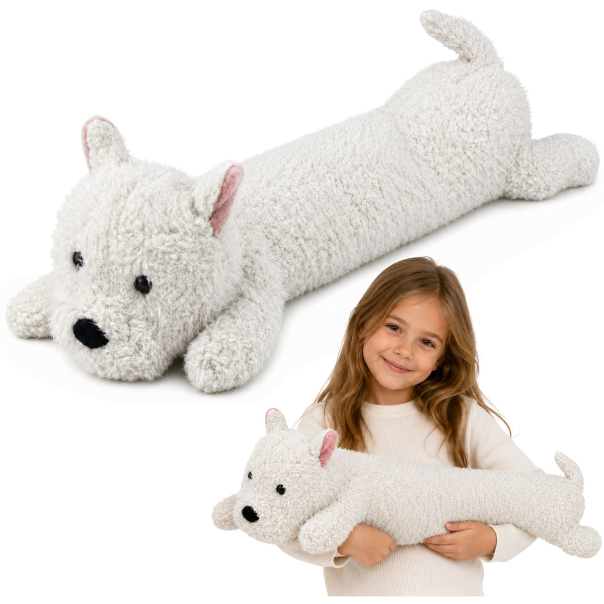Peluche cane peluche West Highland bianco 60 cm