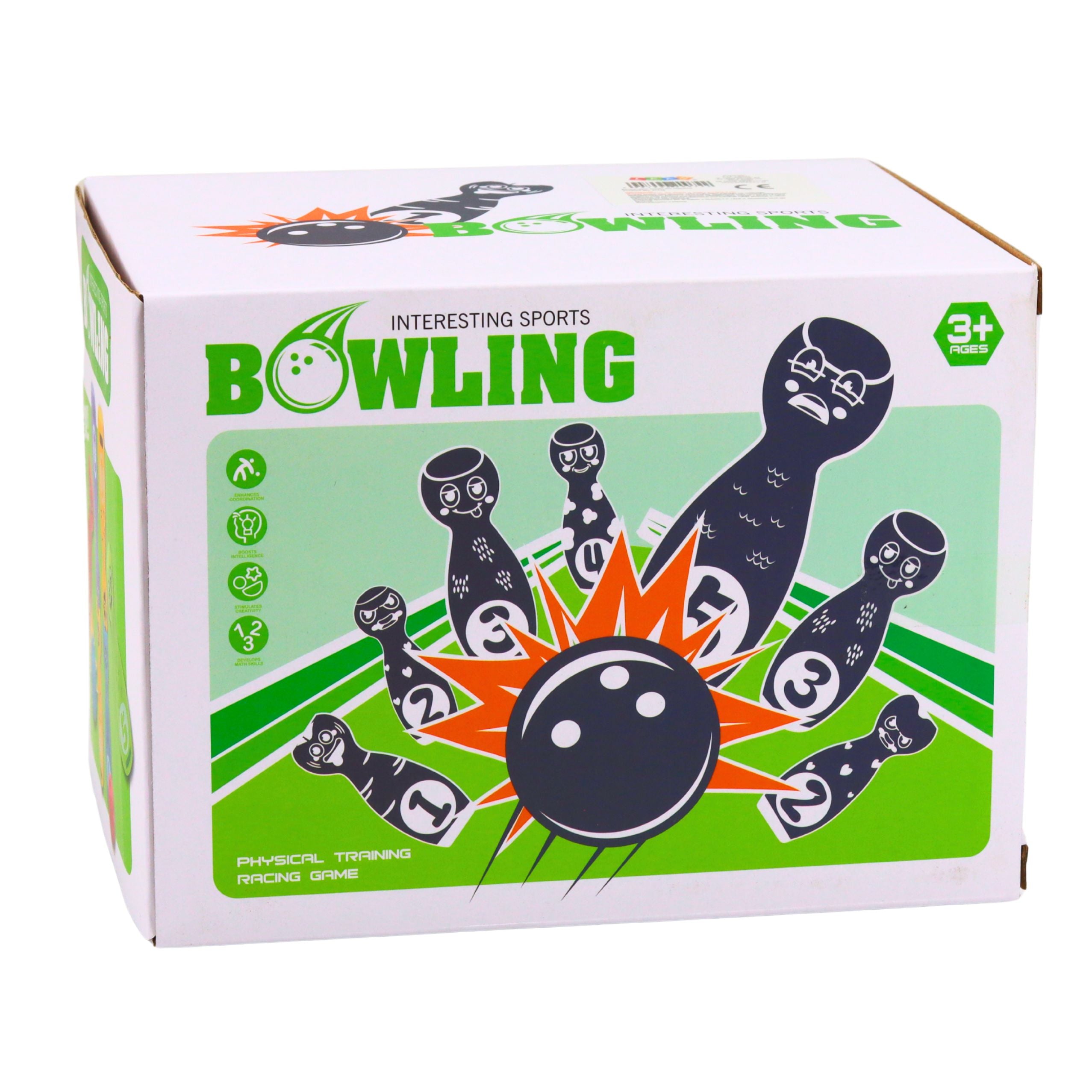 Bowling With Smiley Faces Educational Game For Children Skill Sports 10 Pcs.