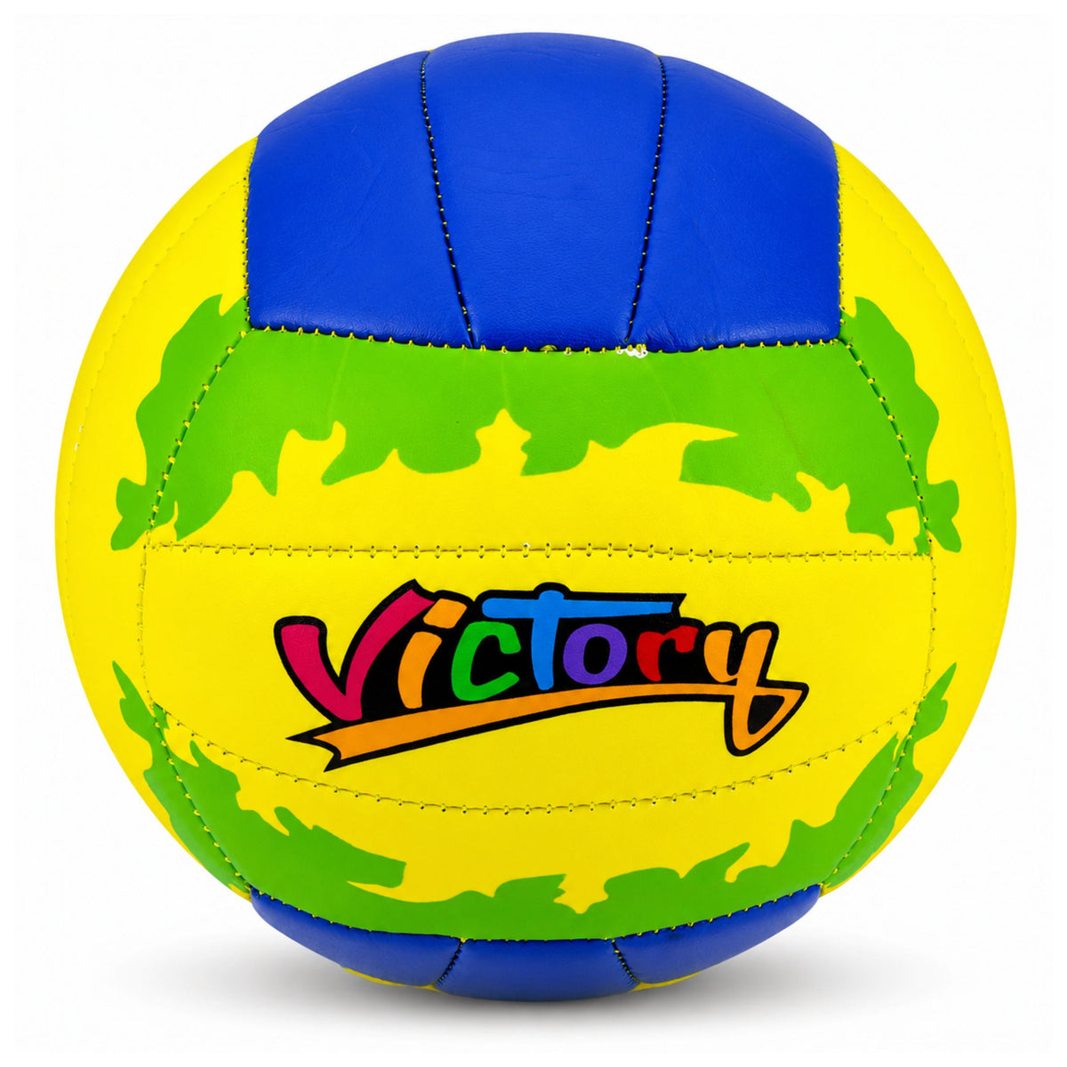 Volleybollträningsboll gul och blå 22 cm storlek 5