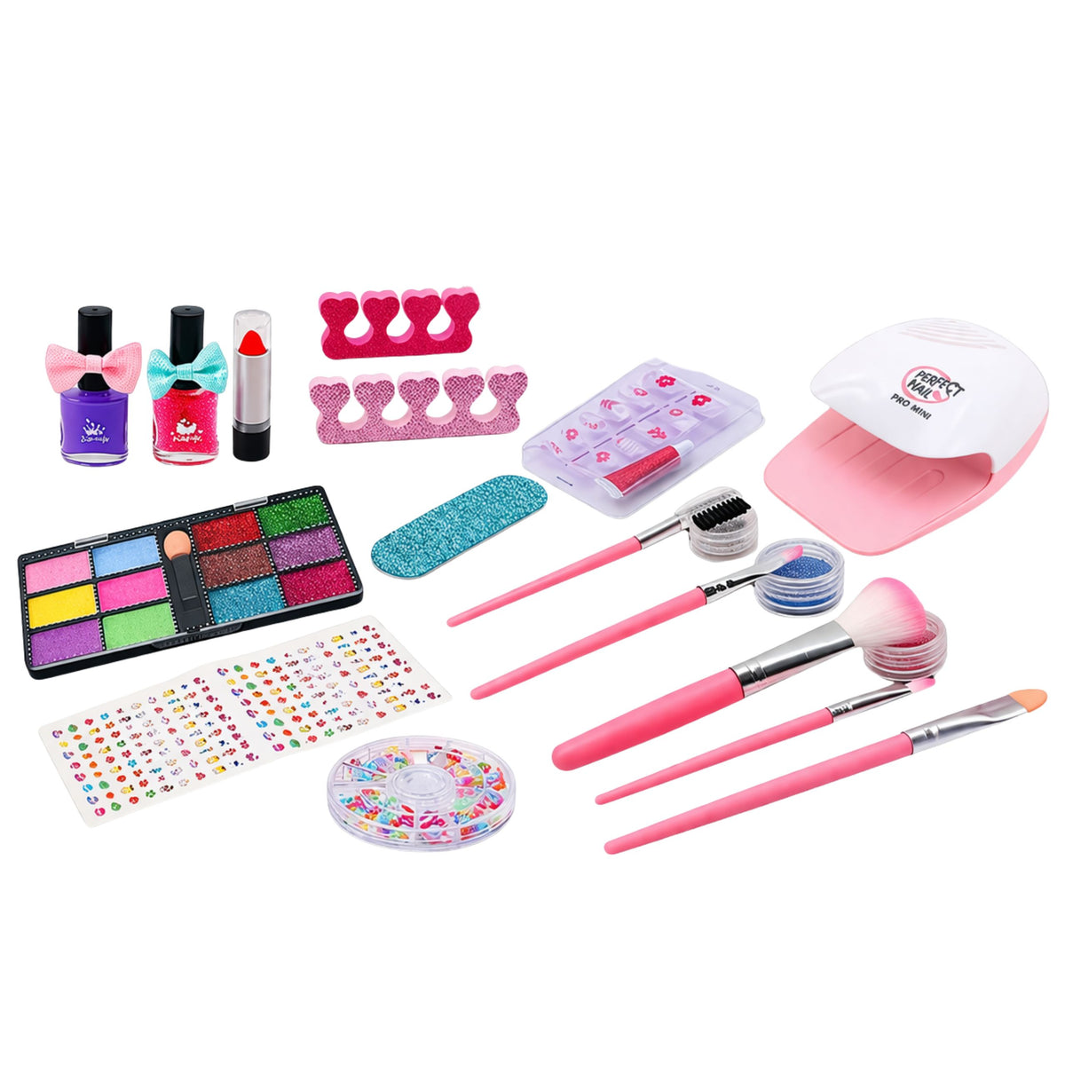 Beauty Set Kozmetická taštička pre deti Sušička nechtových doplnkov 20 ks.