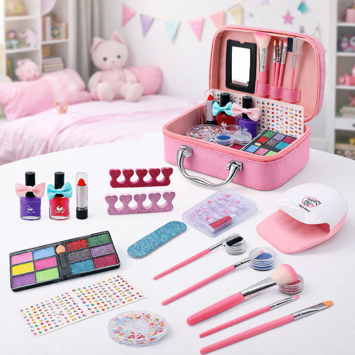 Beauty Set Kozmetická taštička pre deti Sušička nechtových doplnkov 20 ks.