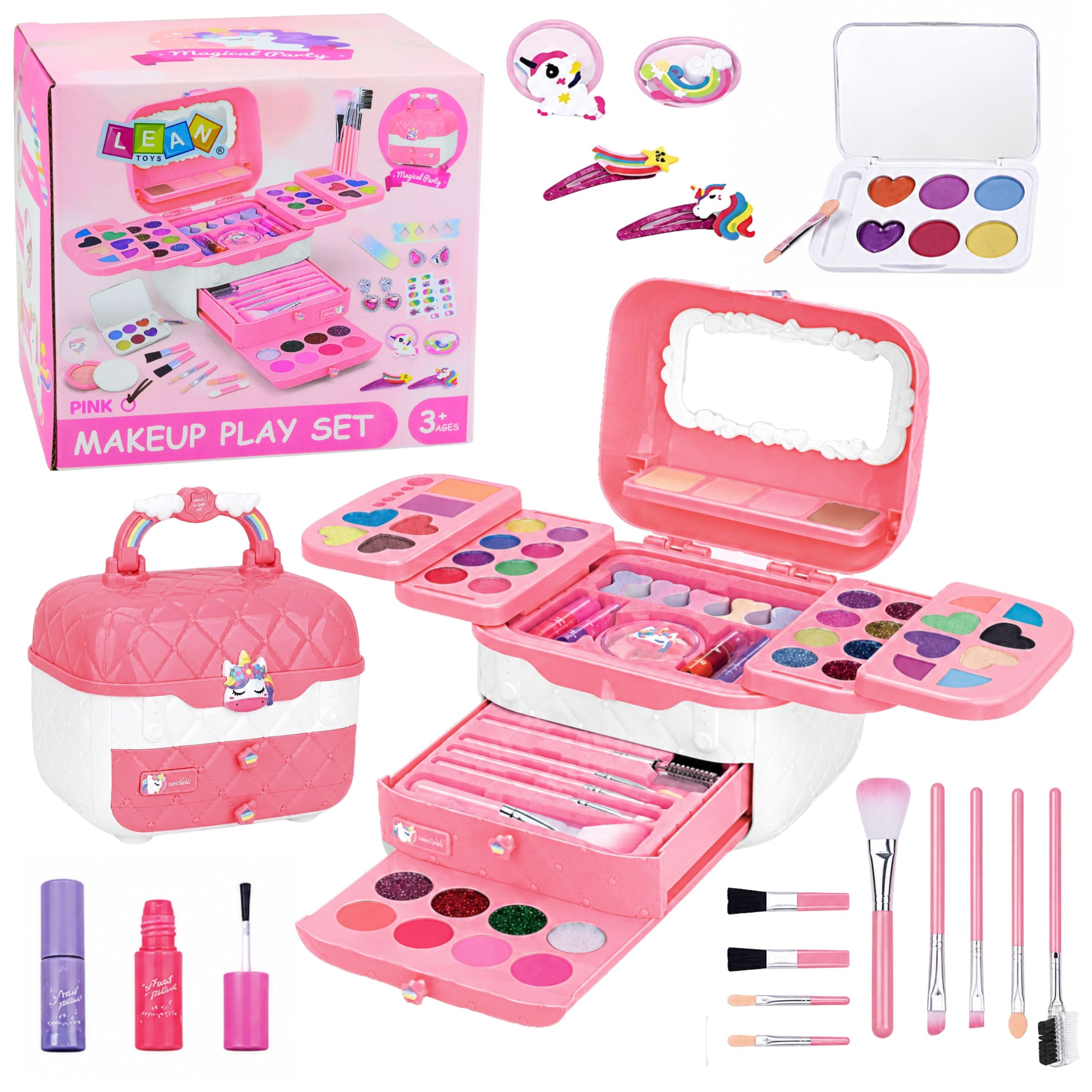 Beauty Set Children's Cosmetics Box Pink Unicorn 72 Pcs.
