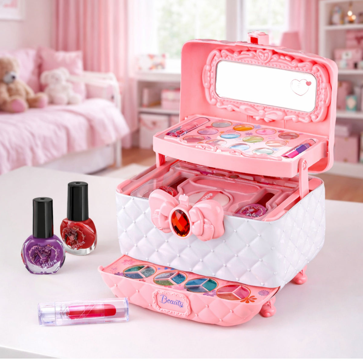 Set di bellezza per trucco e unghie Custodia per cosmetici per bambini