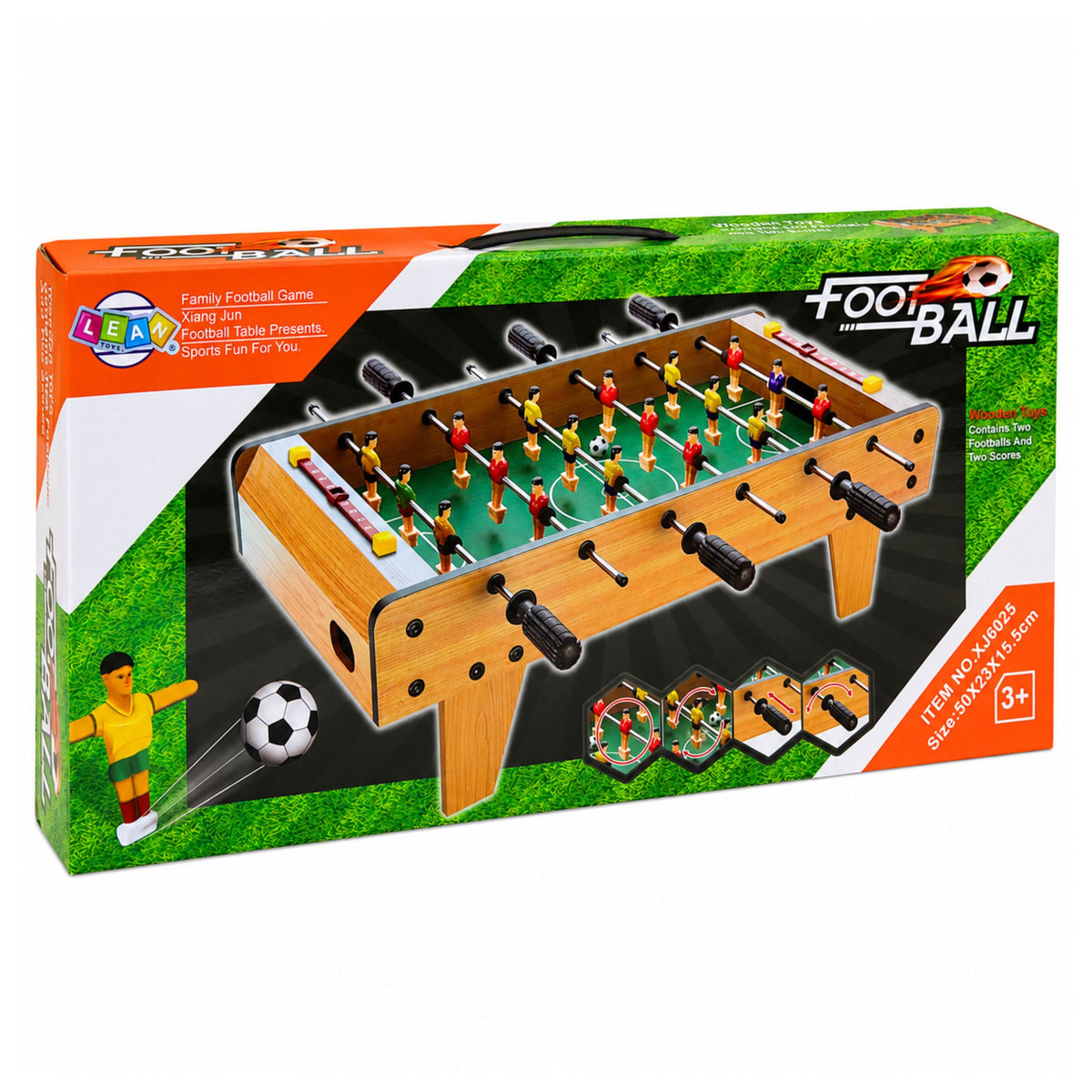 Tischfußball-Arcade-Spiel, Mini-Spieltisch aus Holz, 50 x 25 cm
