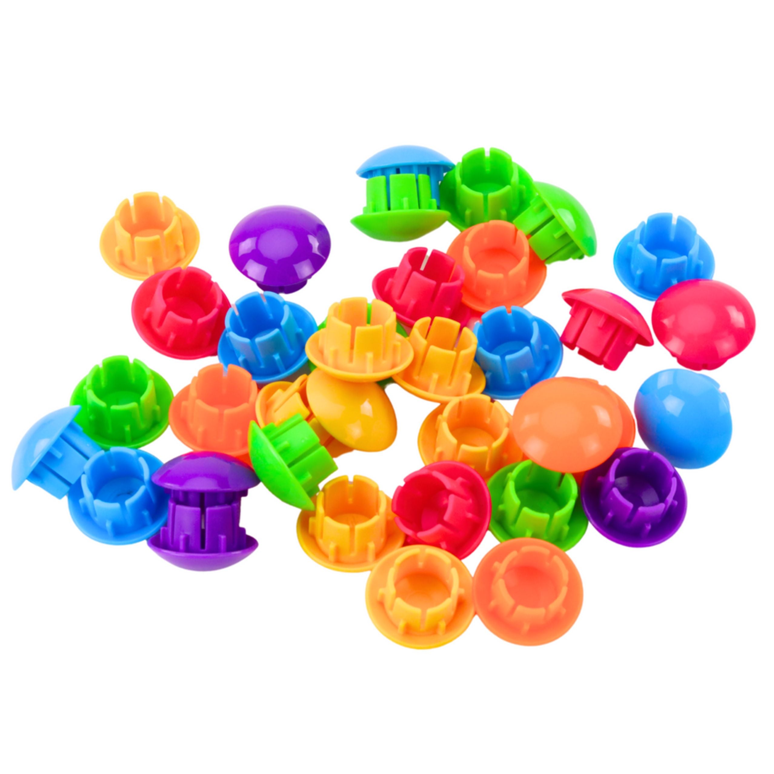 Button Mosaic Puzzle Creative Geometric Puzzle Mushrooms 46 Pcs.