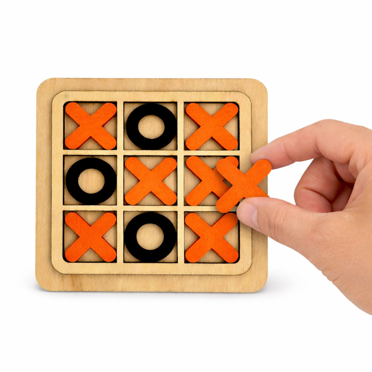 Игра Tic-tac-toe Стратегическа логическа дървена класическа дъска