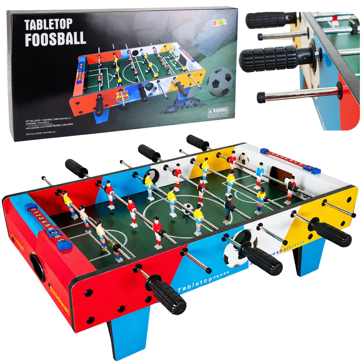 Mini Table Football Skill Game Table 2 Balls Football 69 Cm
