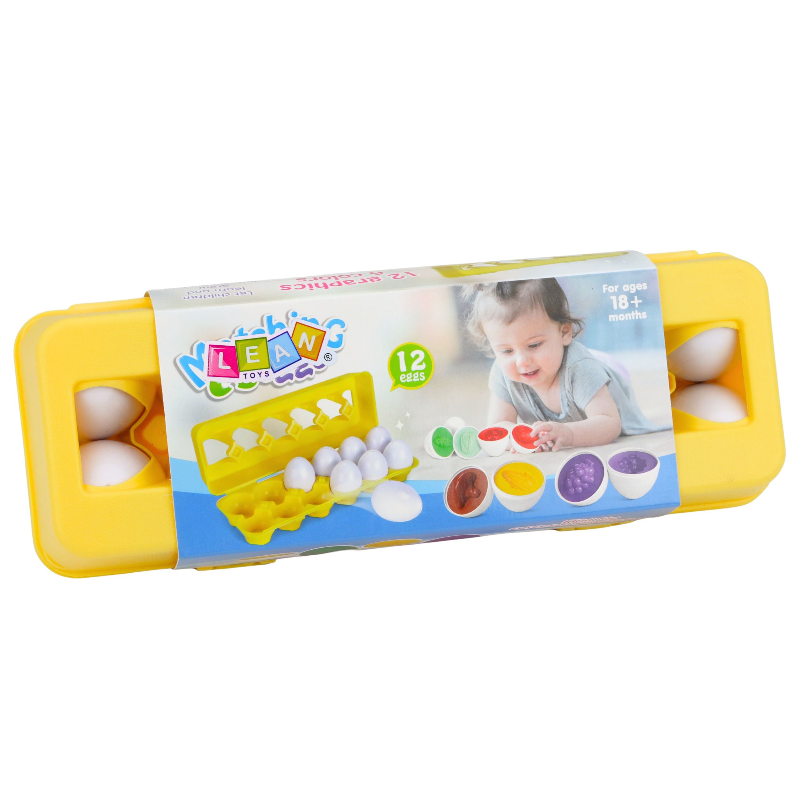 Educational Egg Sorter Shape Matching Colorful Fruits 12 Pcs.