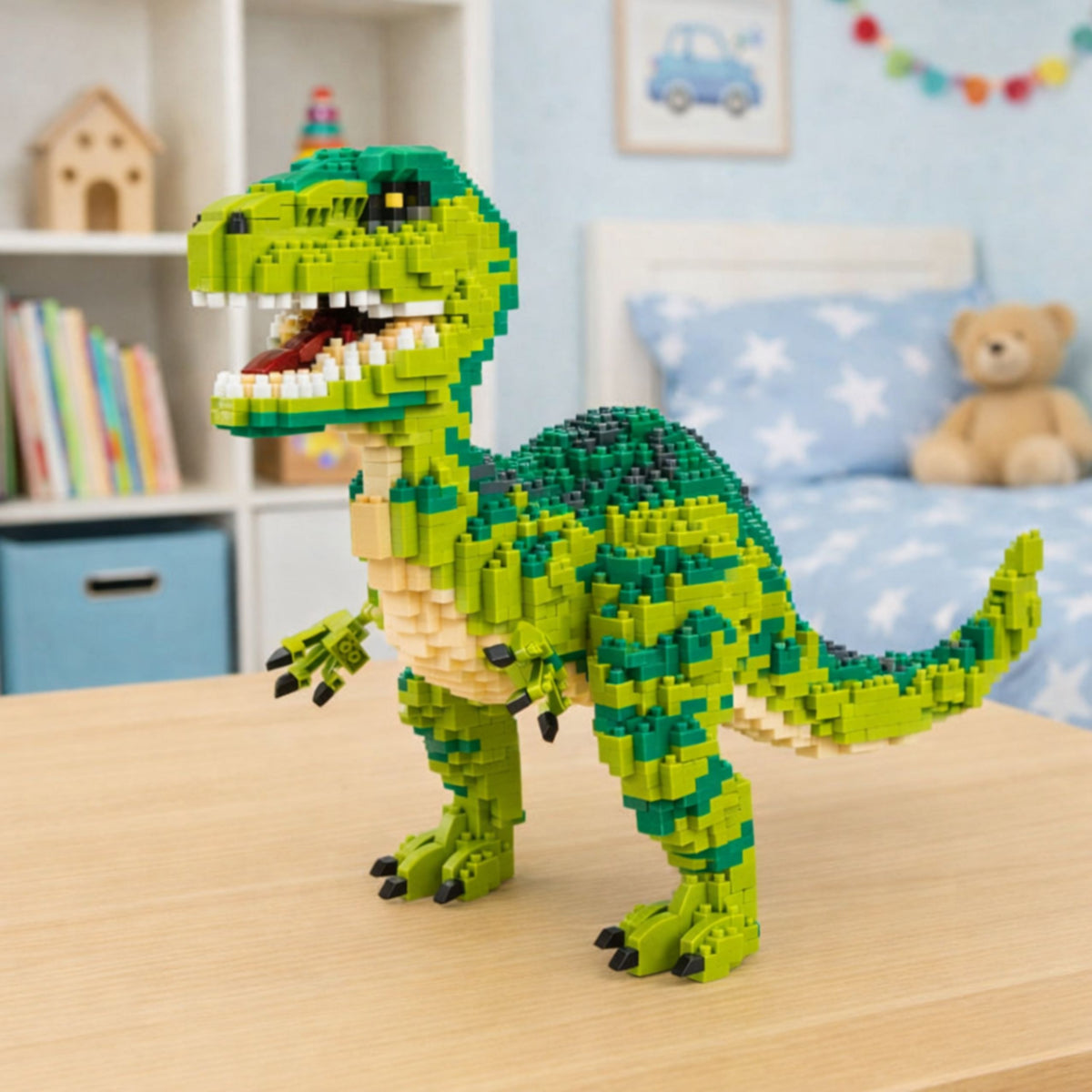 Zestaw klocków dinozaurów Velociraptor Rysunek 3D 1457 szt.