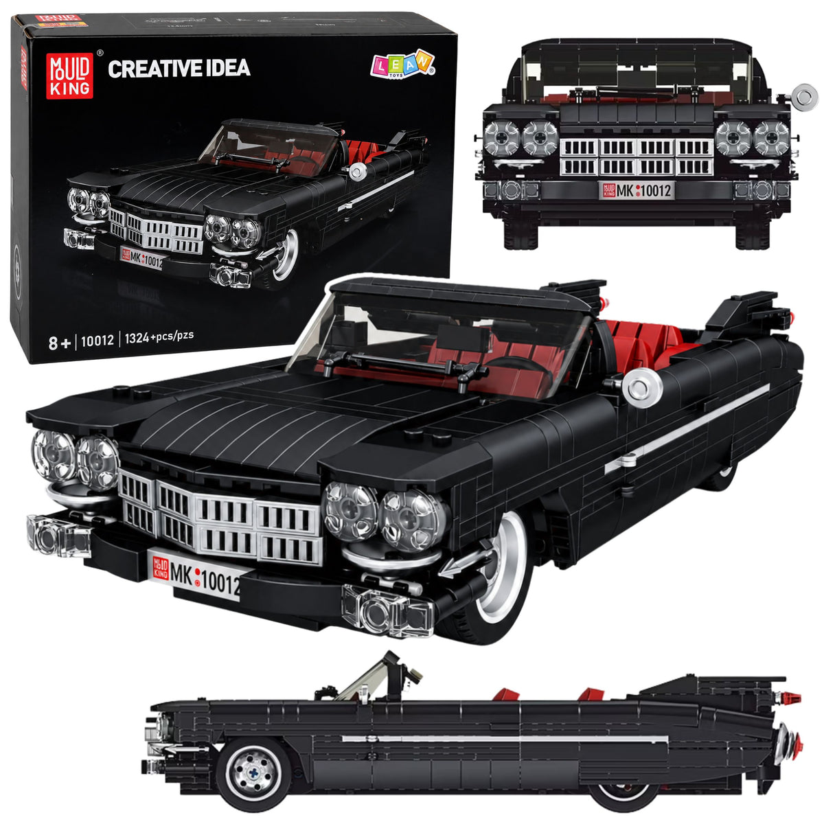 Cărămizi Construcții Mașină Clasică Cabrio Cadi-elrado Negru 1324 Buc.