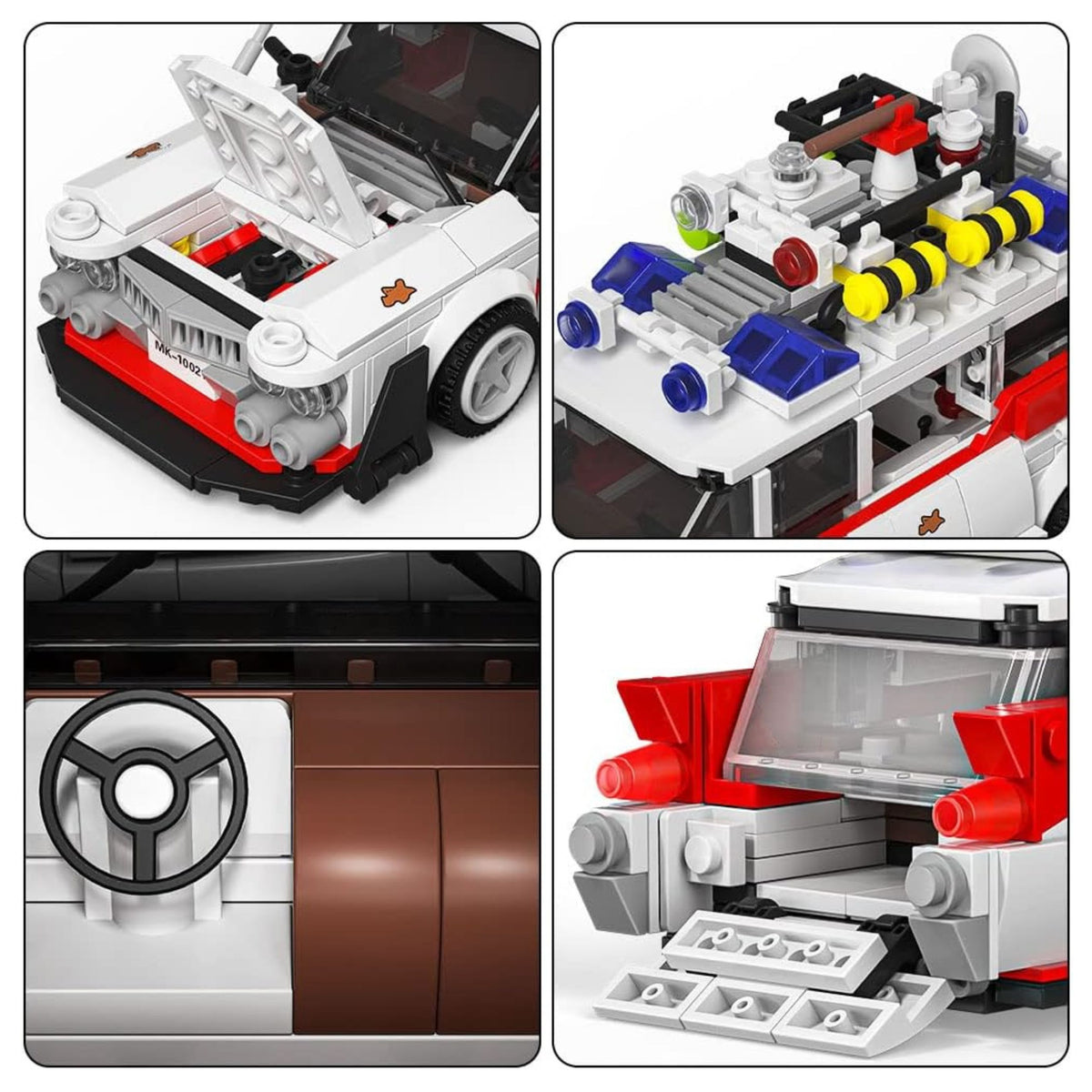 Building Blocks Car Ghost Bus White 631 Pcs.