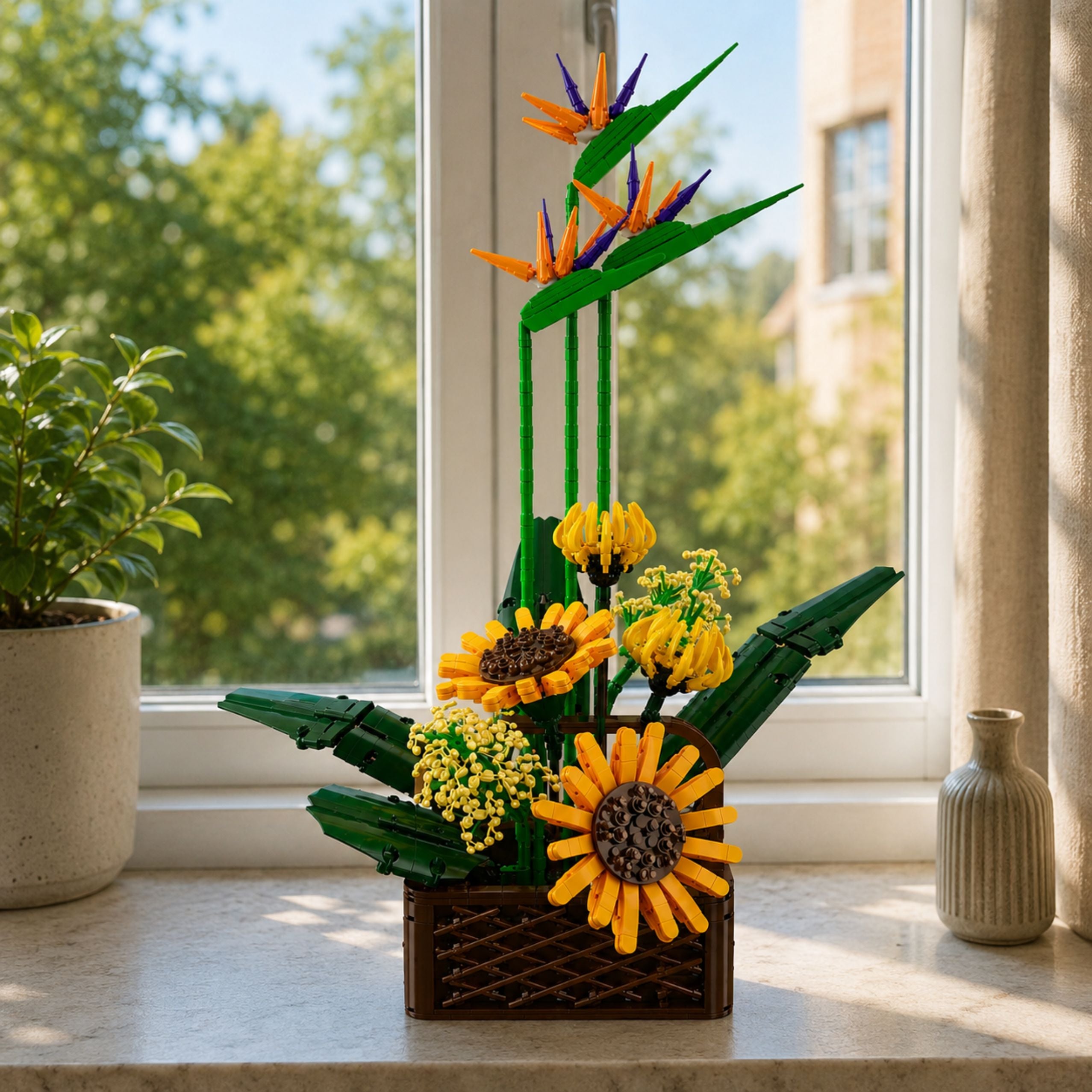 Construction Blocks Composition Sterlicja Sunflowers In A Pot 1608 Pcs.
