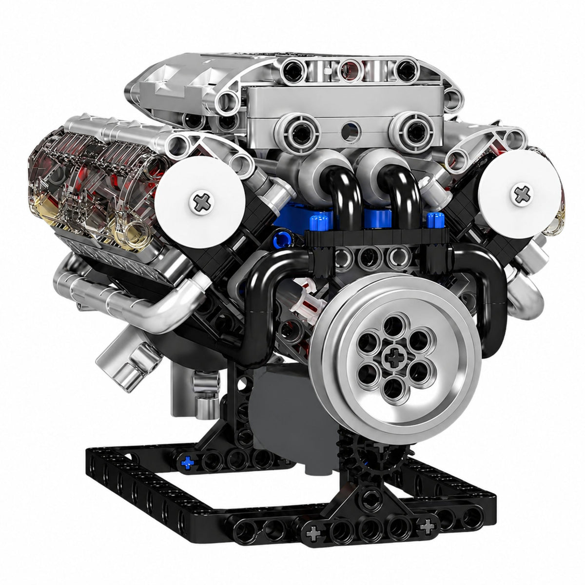 Blocchi di costruzione Motore V8 Modello meccanico Pistoni mobili 552 pz.