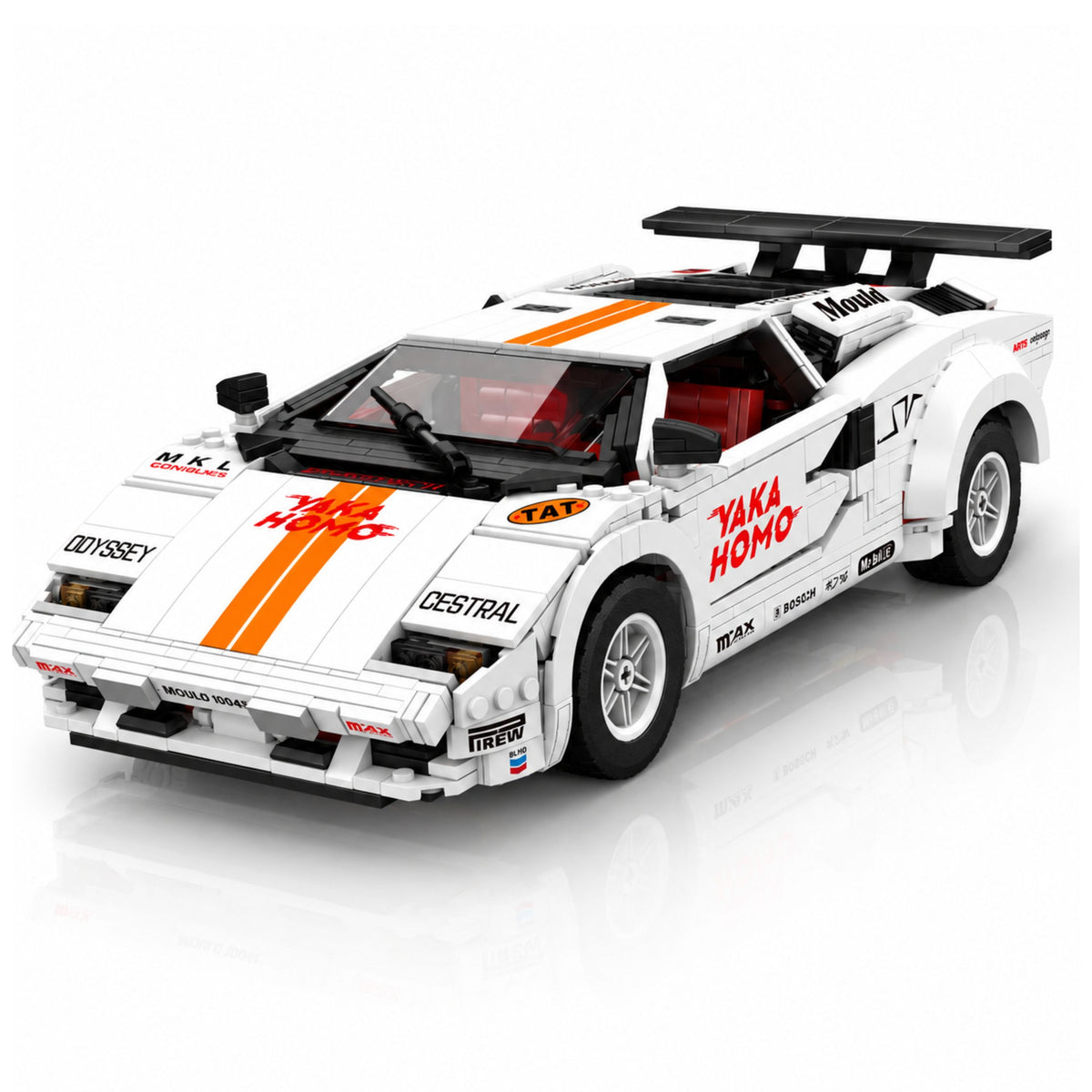 Rc-ferngesteuerte Sportwagen-bausteine weiß 1384 Teile.
