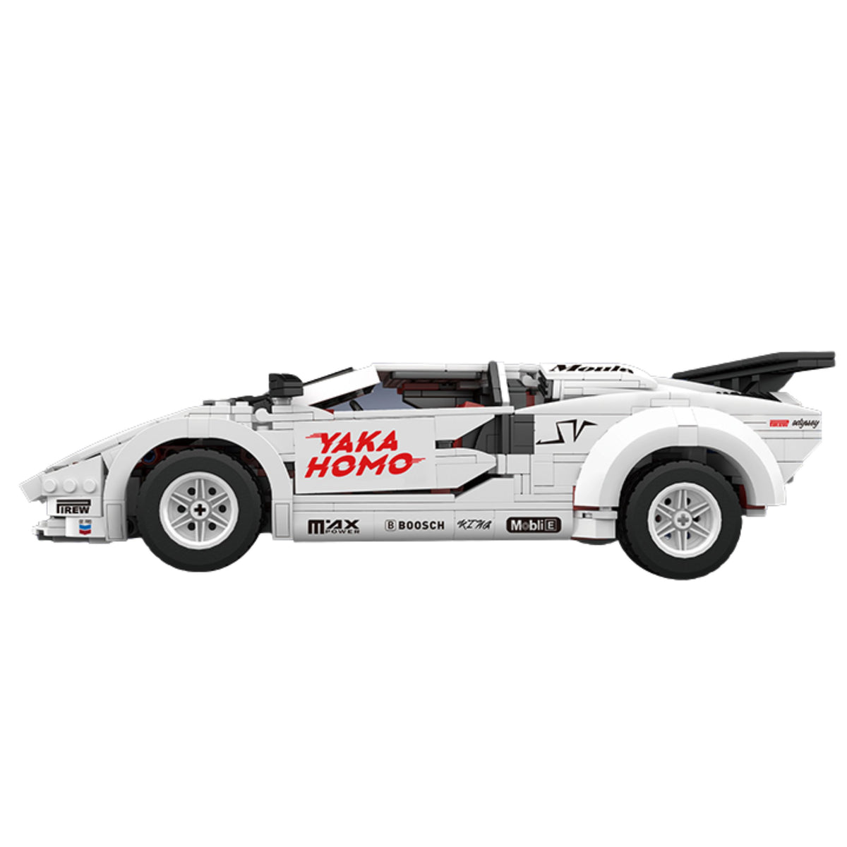 Rc-ferngesteuerte Sportwagen-bausteine weiß 1384 Teile.