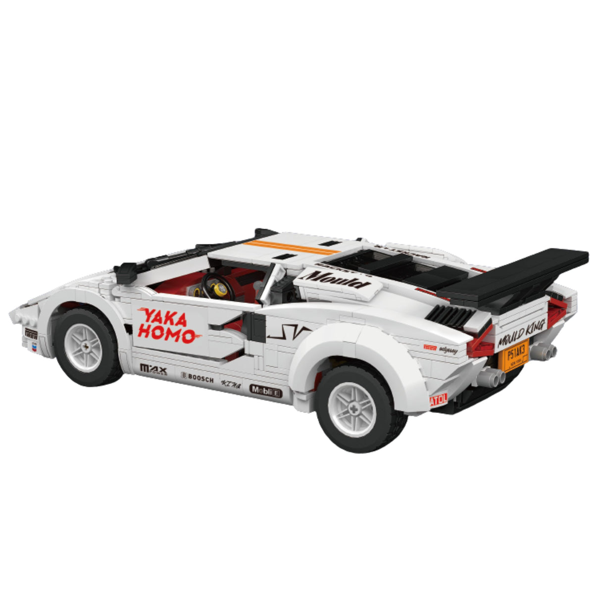 Rc-ferngesteuerte Sportwagen-bausteine weiß 1384 Teile.