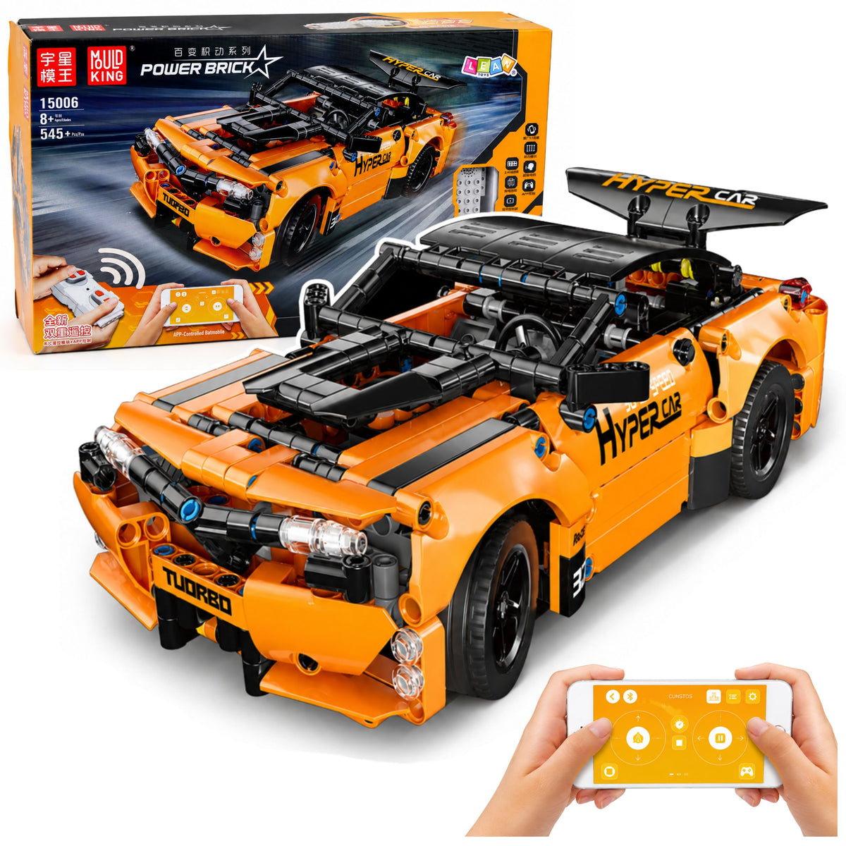 Rc Auto Ferngesteuerte Bauklötze Orange 545 Stk.