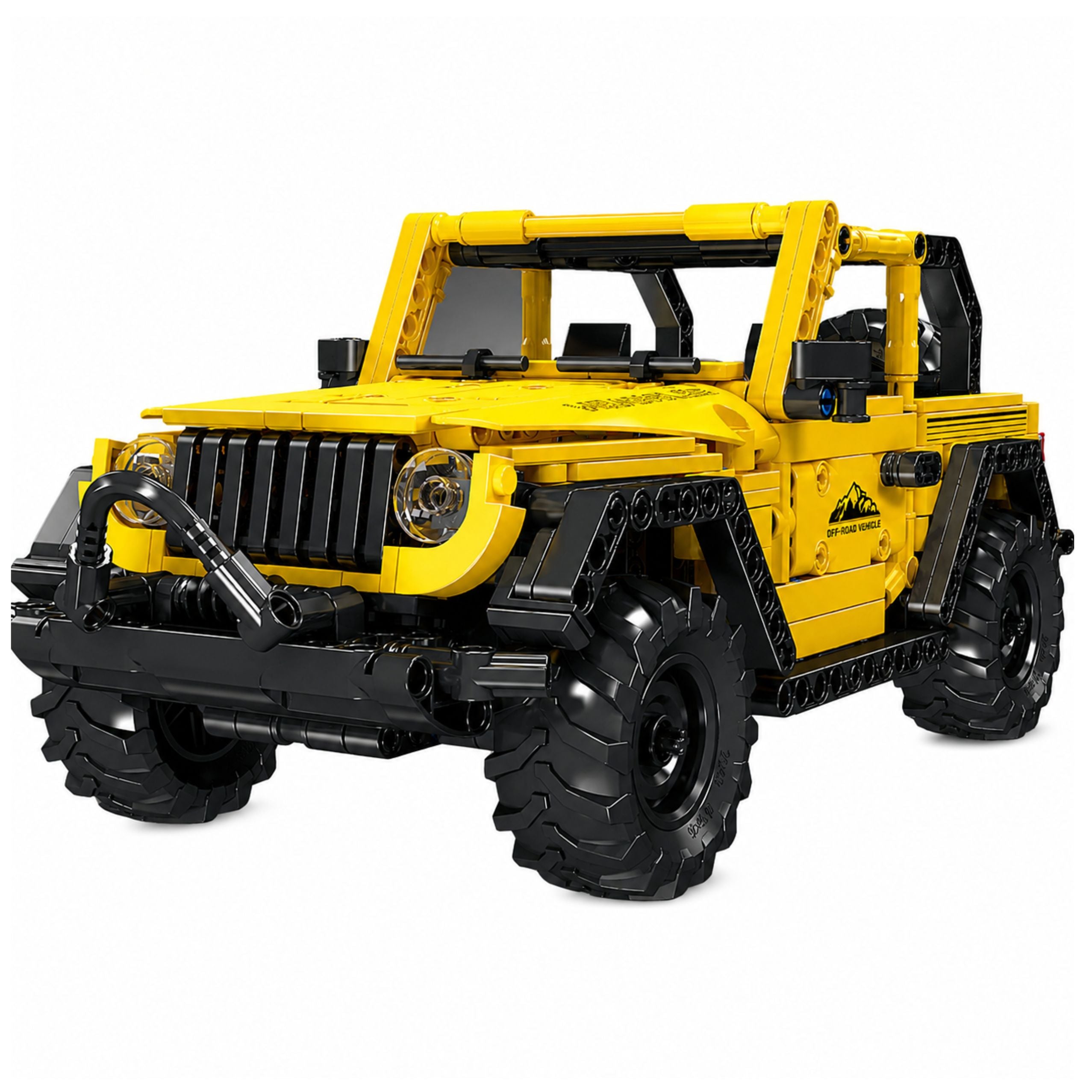 Construction Bricks Car Off-road Vehicle Wrangler Yellow 746 Pcs.